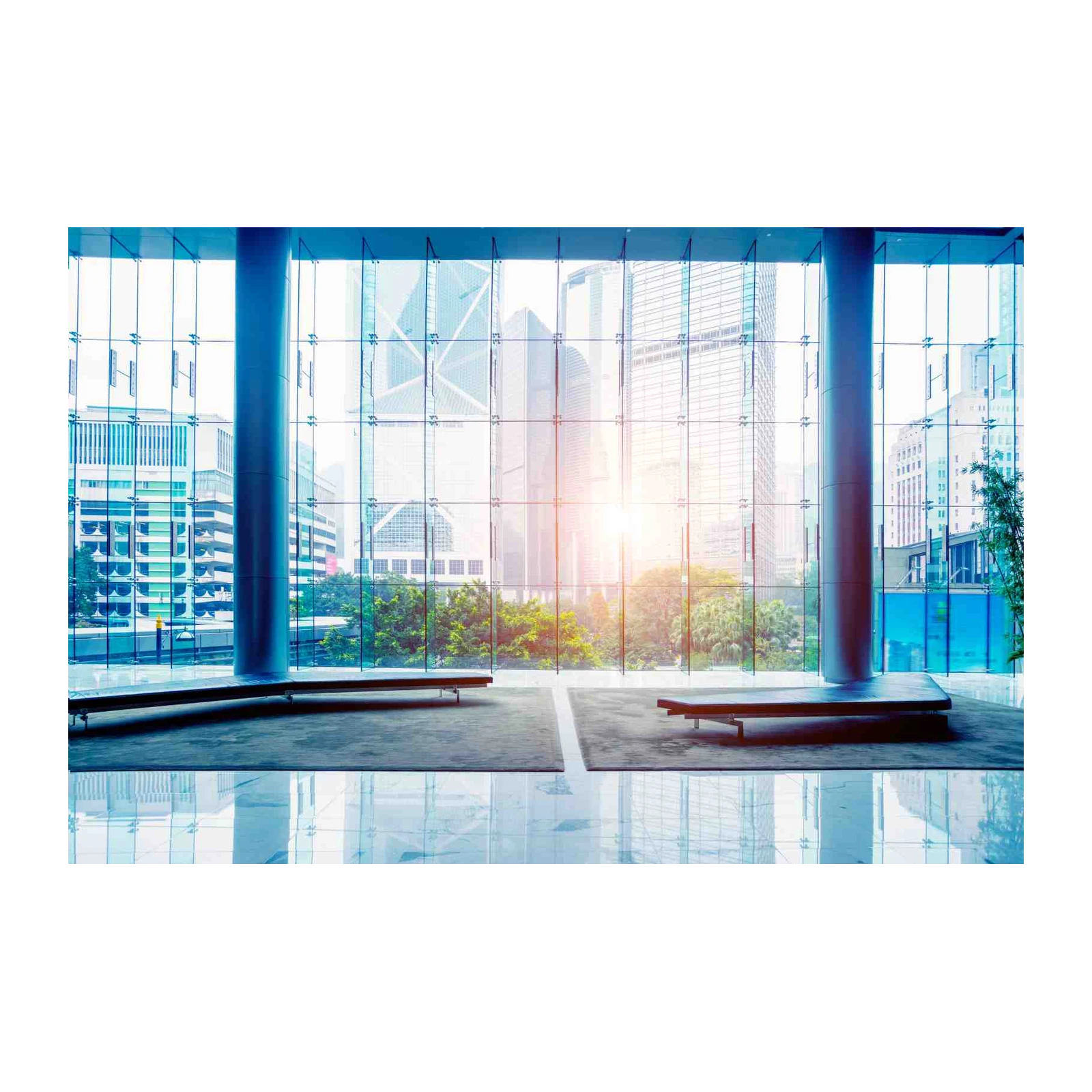 Modern Cityscape Sunrise Wall Art