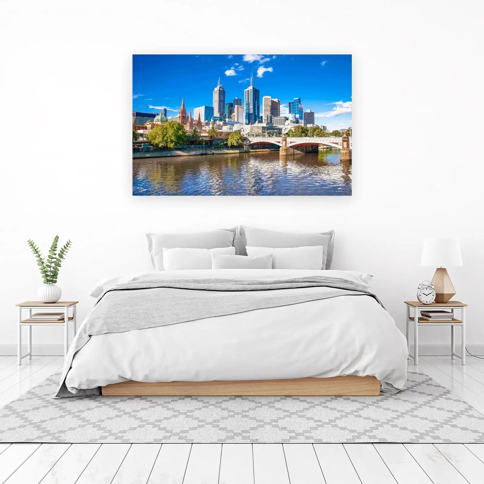Melbourne Cityscape River View Wall Art