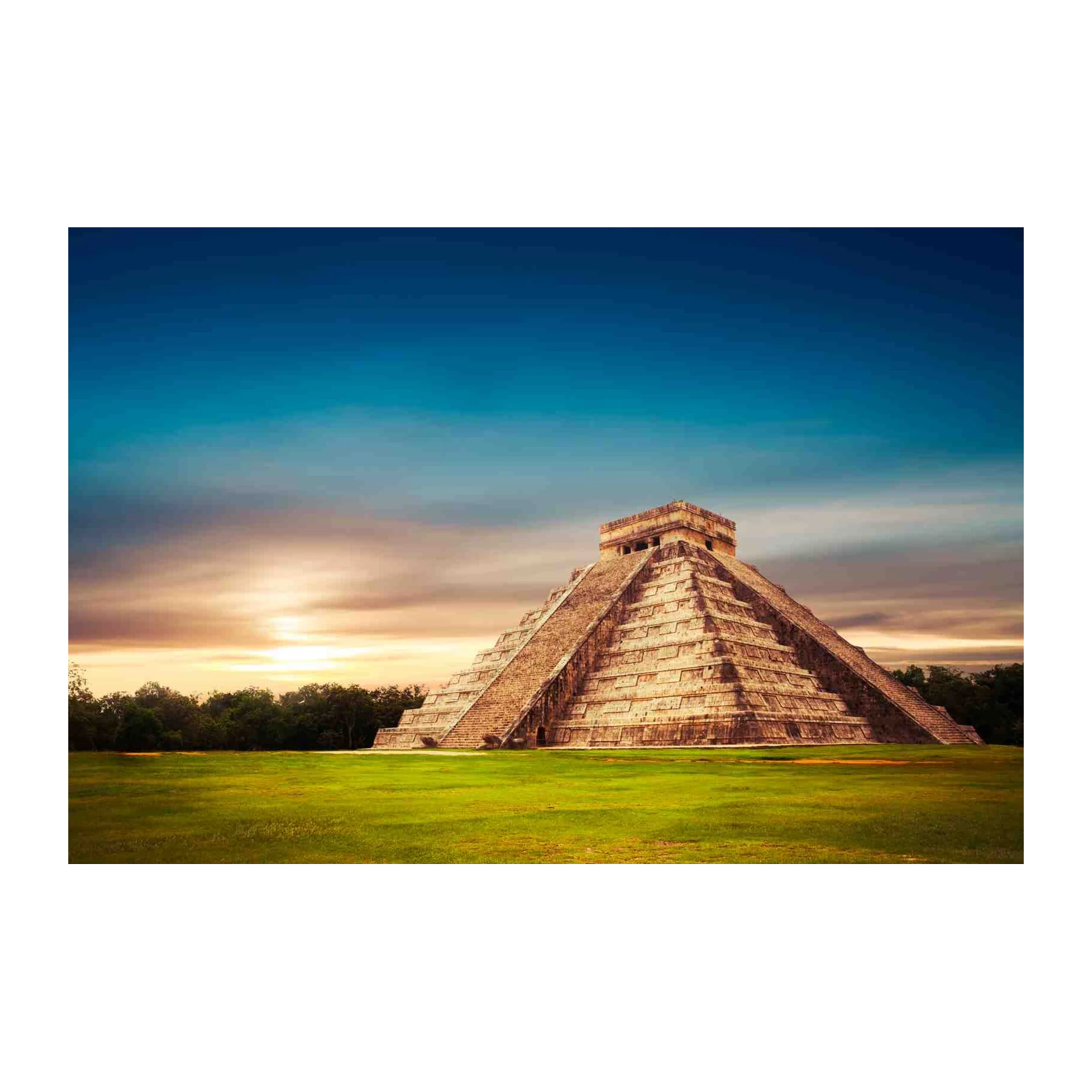 Majestic Chichen Itza Pyramid Wall Art