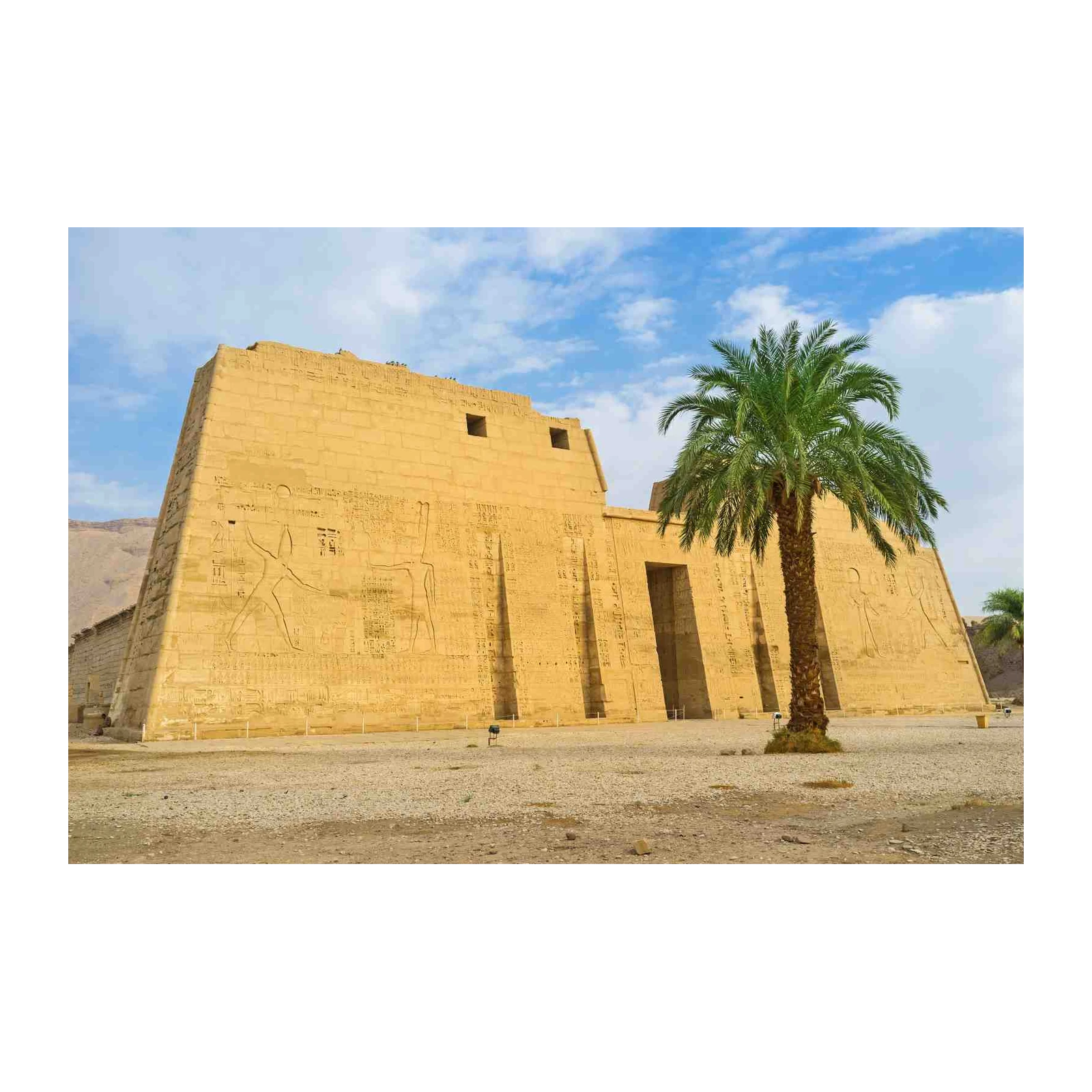 Ancient Egyptian Temple Hieroglyphs Wall Art