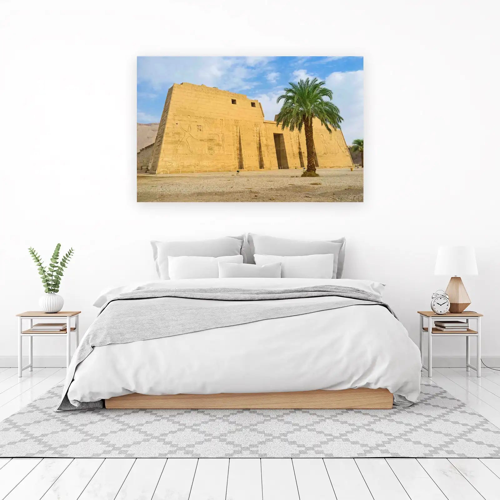 Ancient Egyptian Temple Hieroglyphs Wall Art