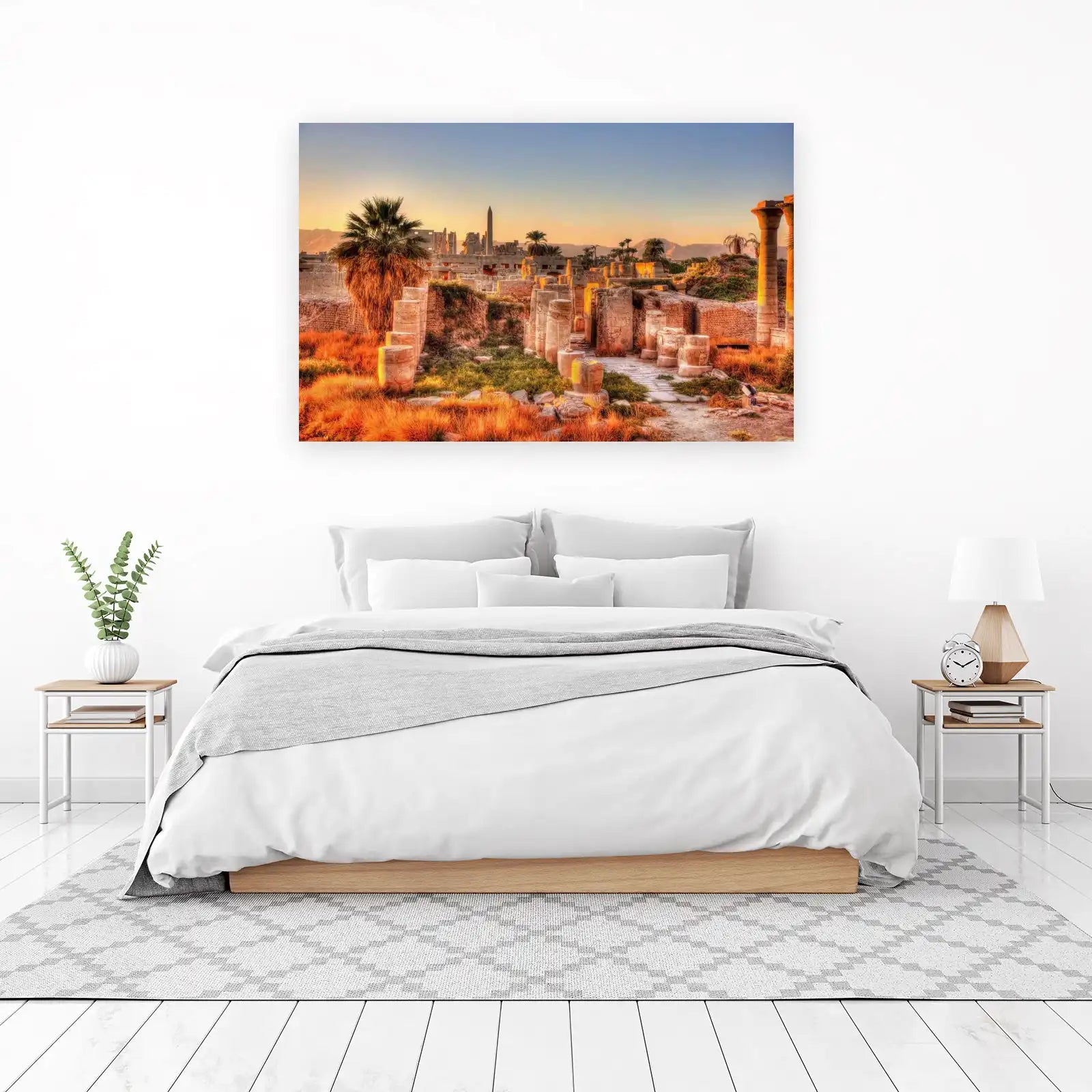 Ancient Egyptian Temple Sunset Wall Art