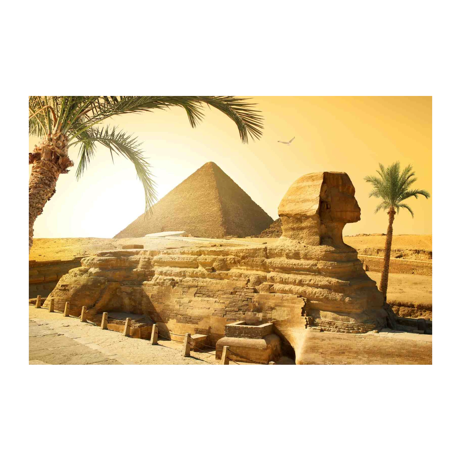 Ancient Egyptian Sphinx & Pyramid Wall Art