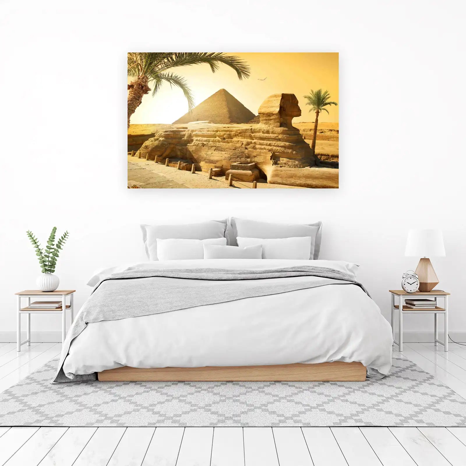 Ancient Egyptian Sphinx & Pyramid Wall Art