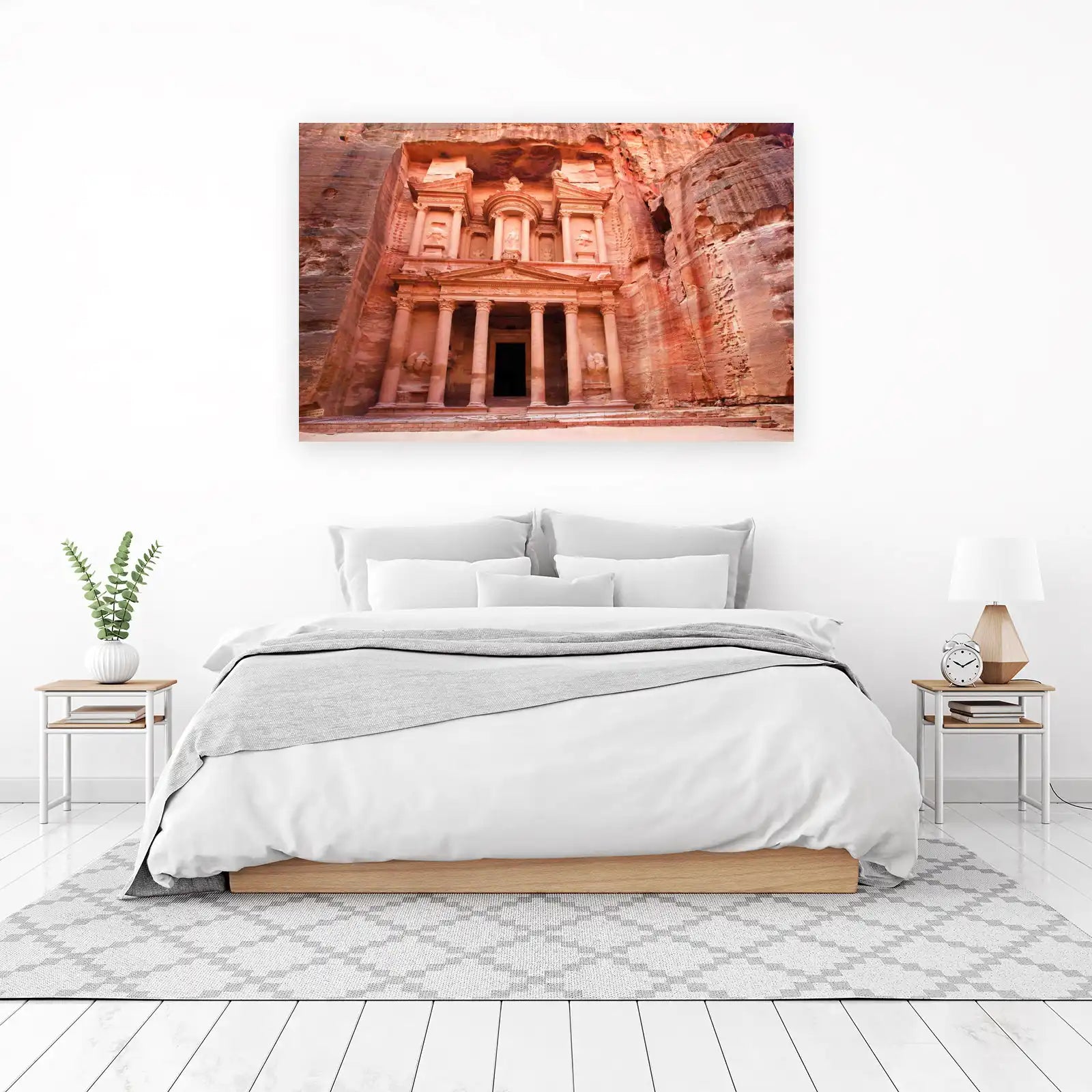 Majestic Petra Treasury Ancient Facade Wall Art