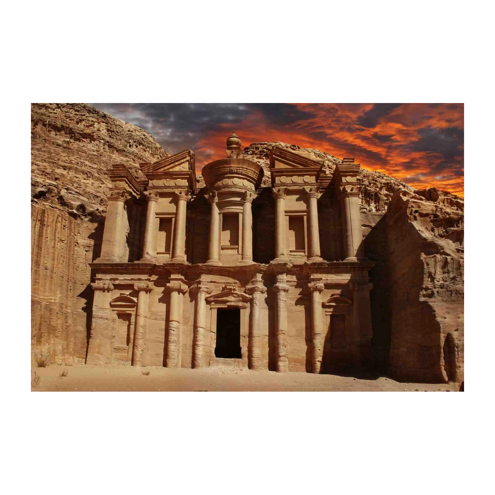 Petra Monastery Sunset Wall Art