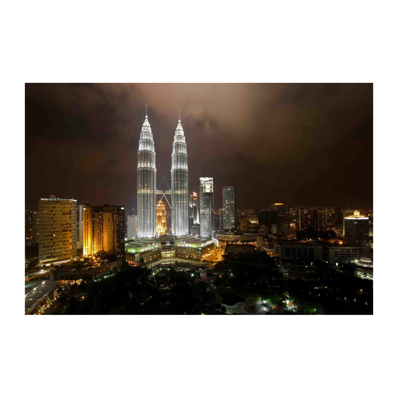 Majestic Petronas Towers Night Skyline Wall Art