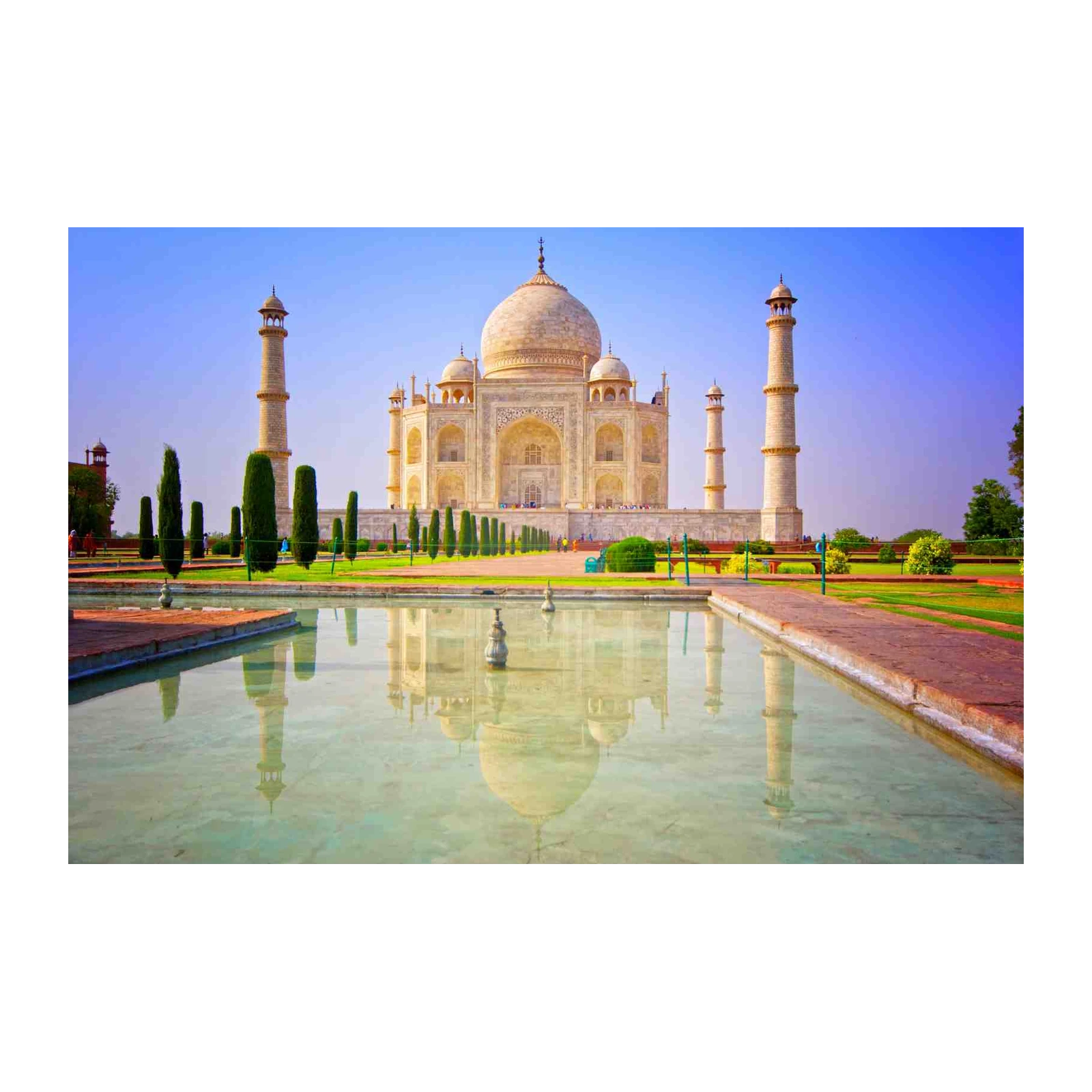 Majestic Taj Mahal Reflection Wall Art
