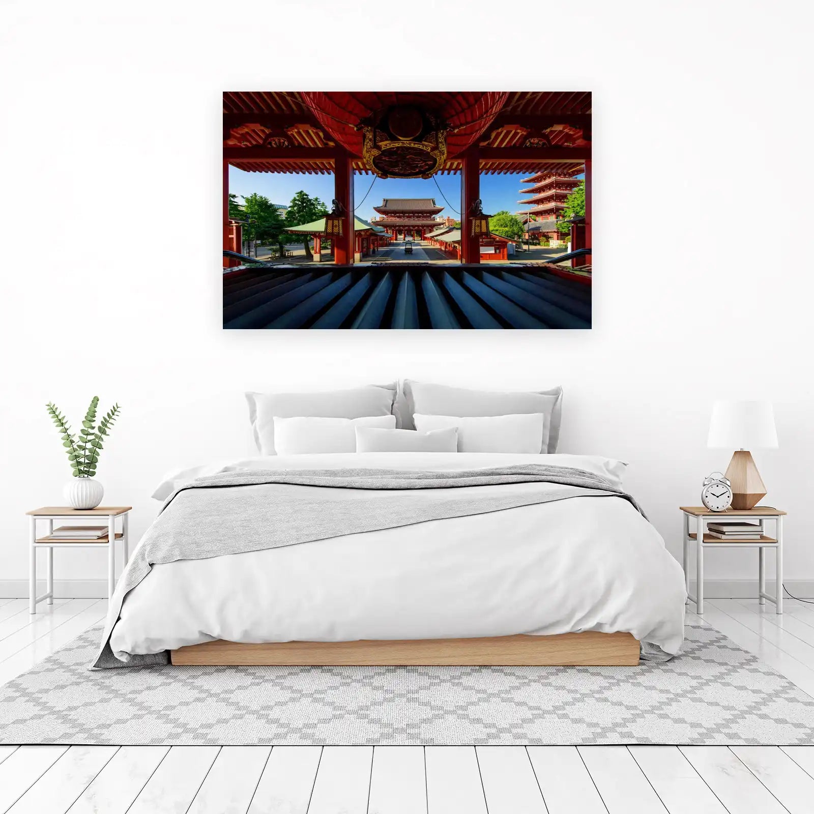 Serene Japanese Temple Archway Wall Art