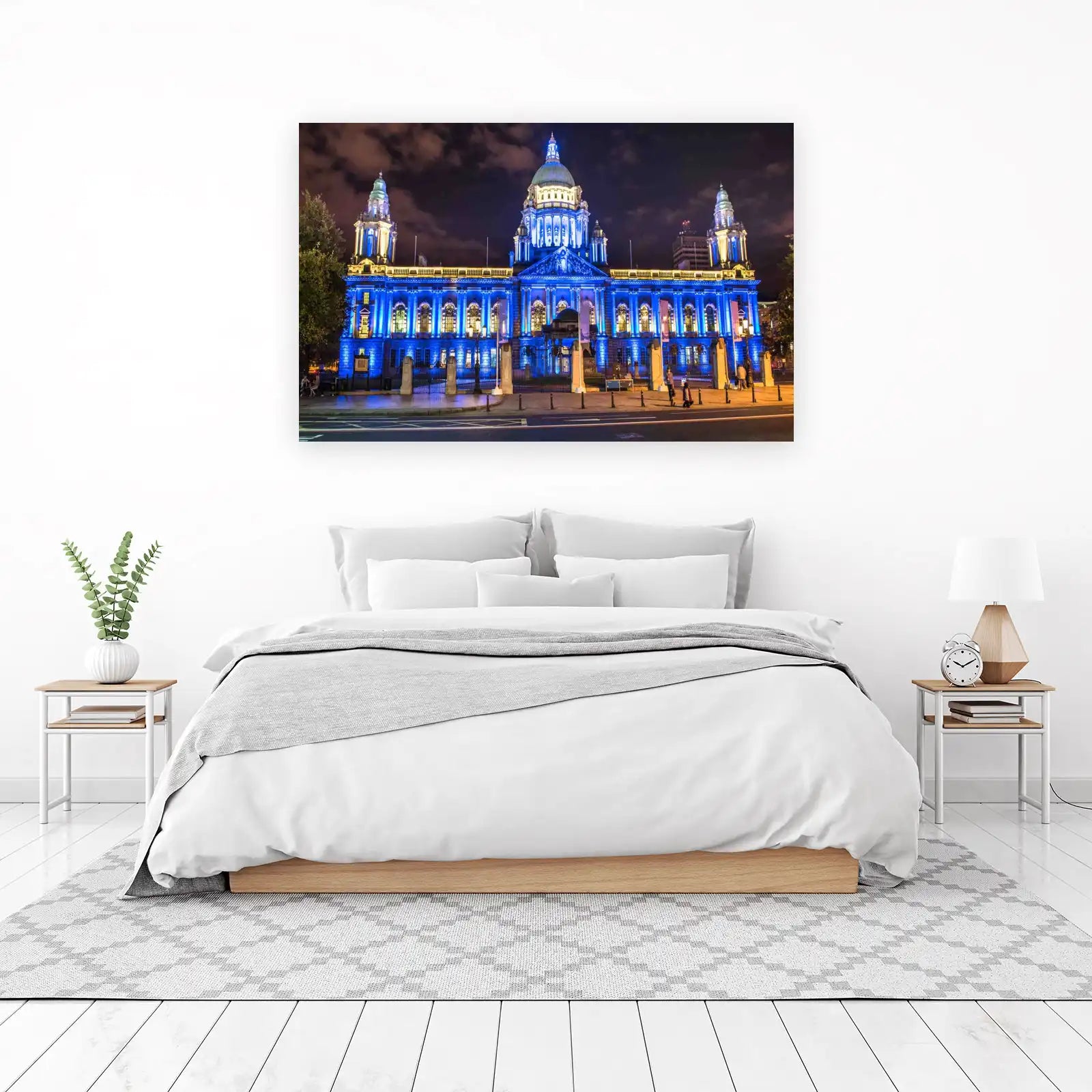 Belfast City Hall Blue Light Wall Art