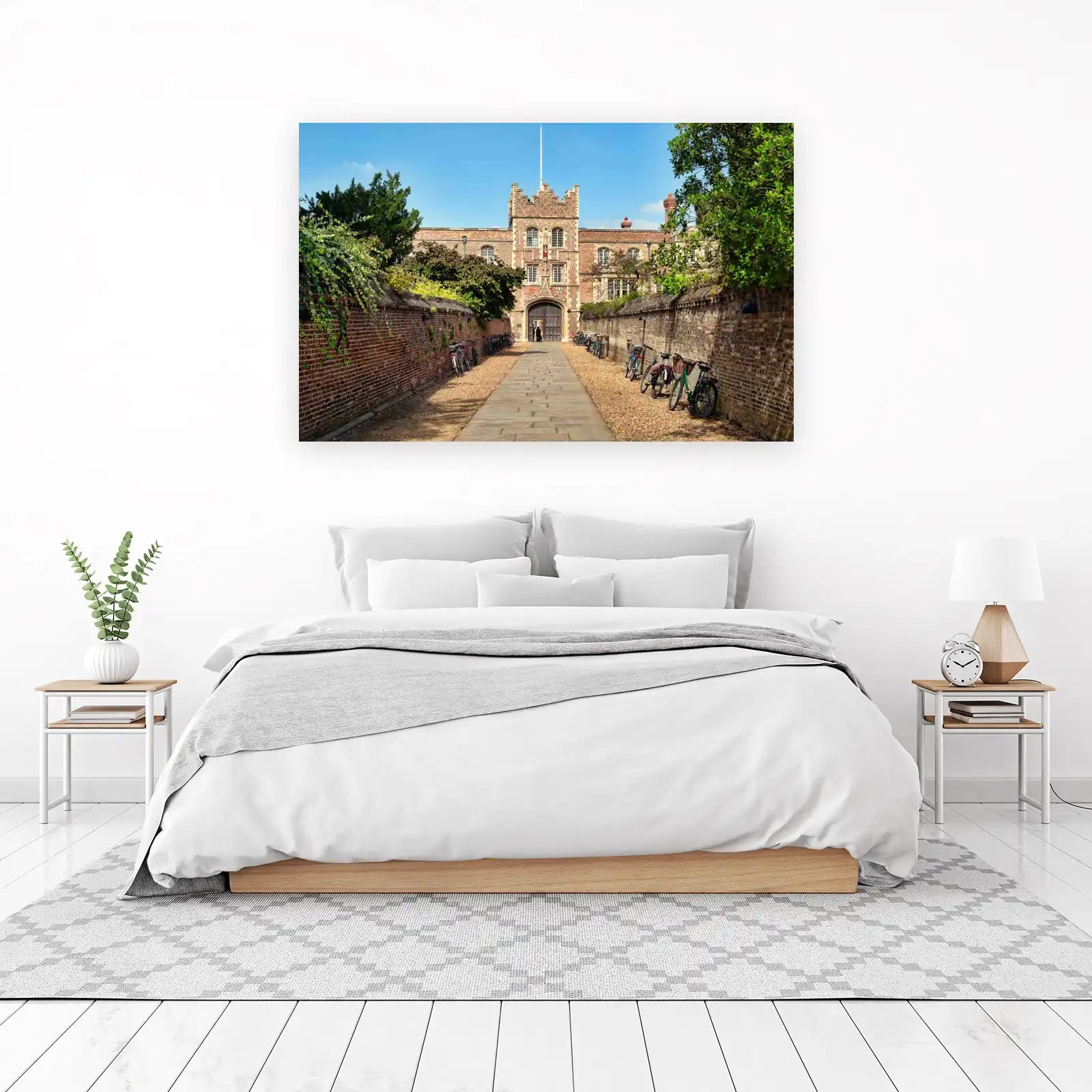 Historic Cambridge College Pathway Wall Art