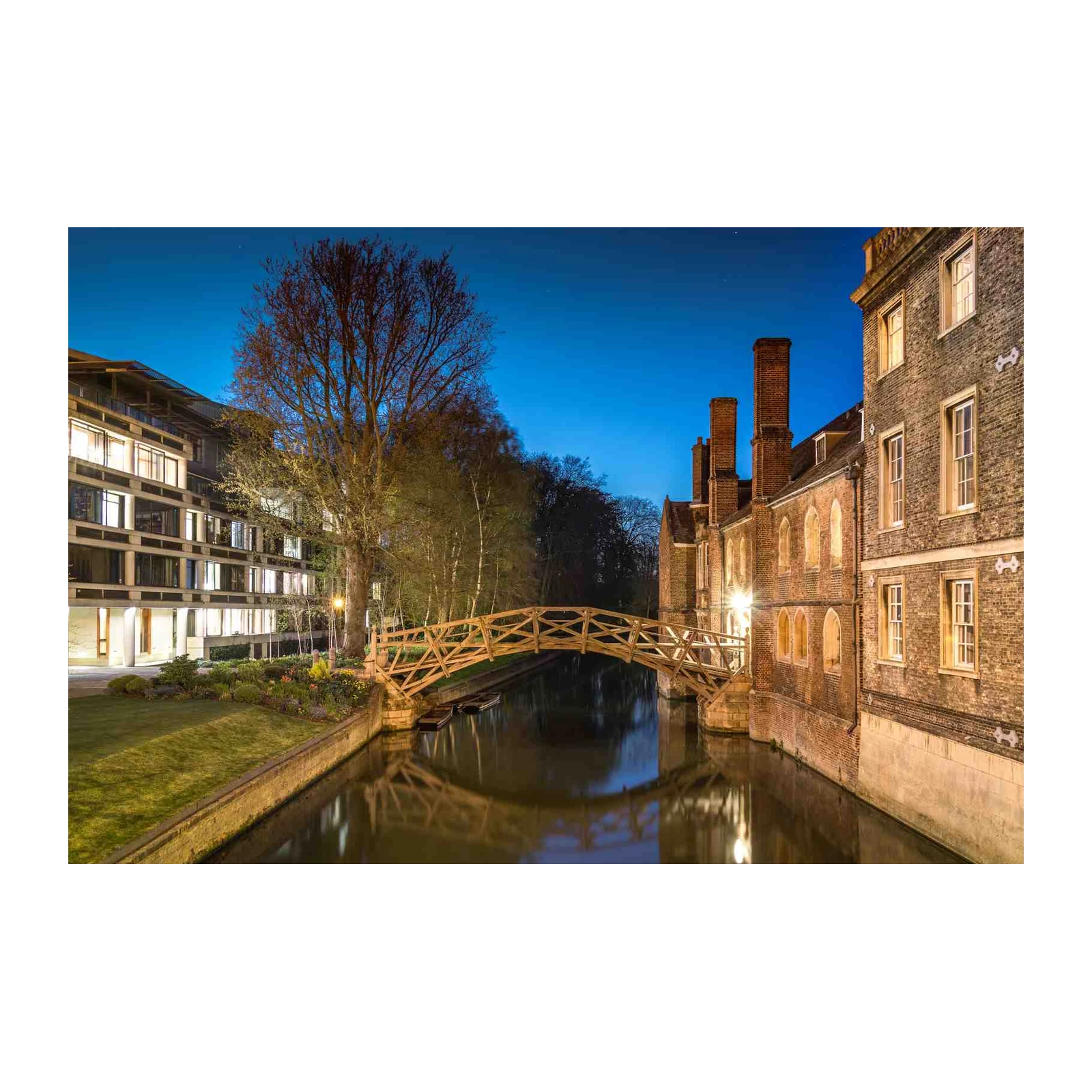 Cambridge Bridge Evening Serenity Wall Art