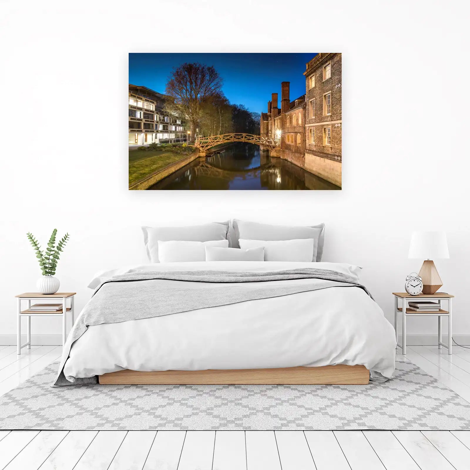 Cambridge Bridge Evening Serenity Wall Art