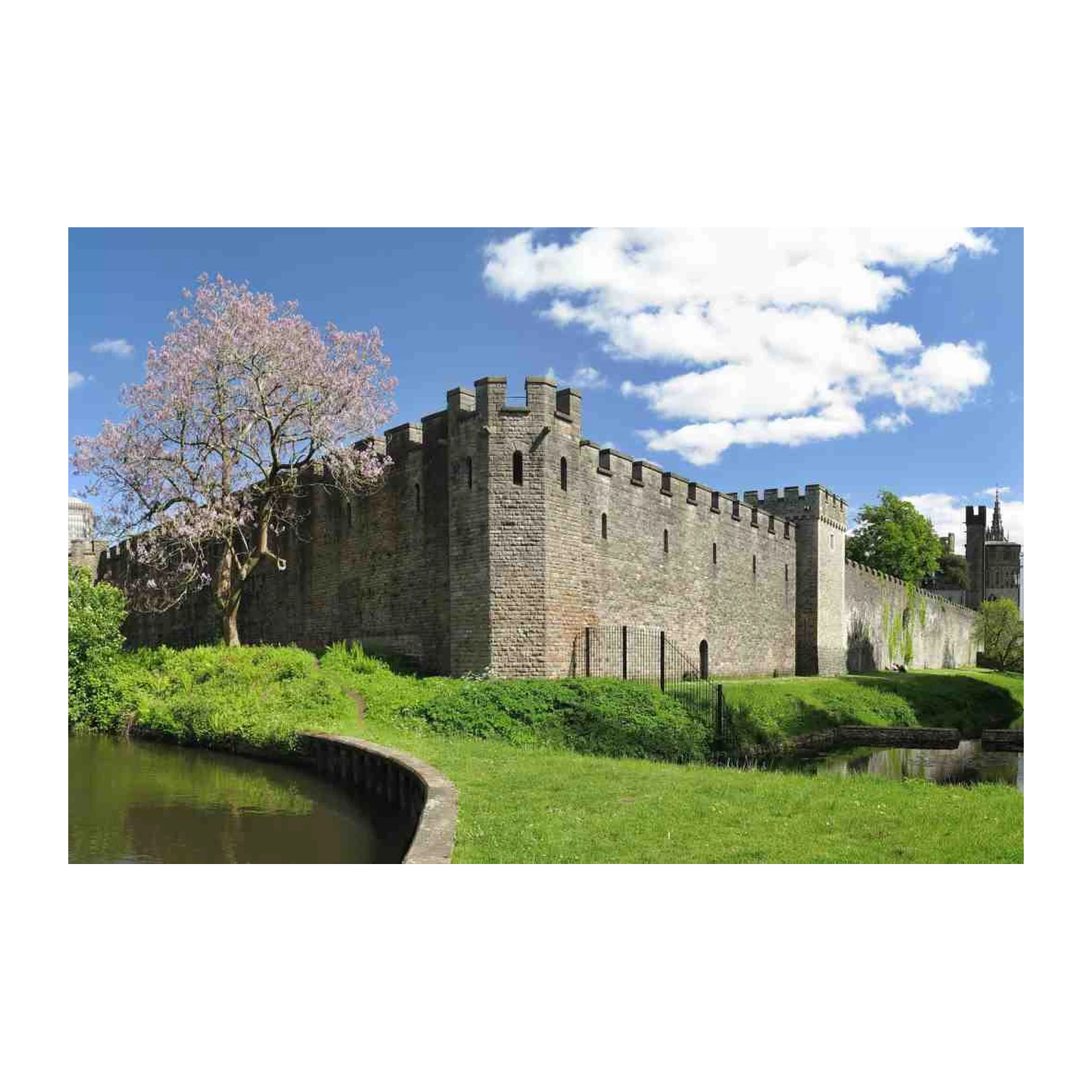 Historic Castle & River Wall Wall Art