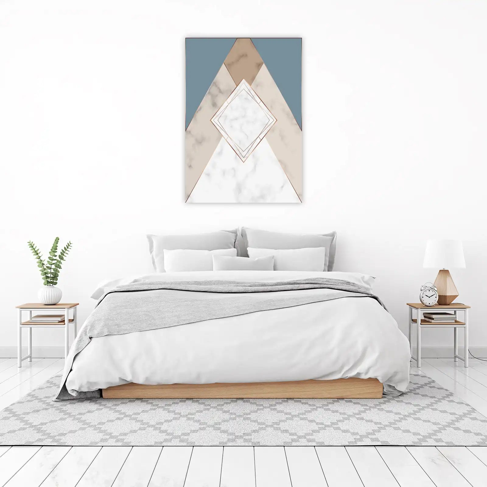 Geometric Marble & Rose Gold Wall Art