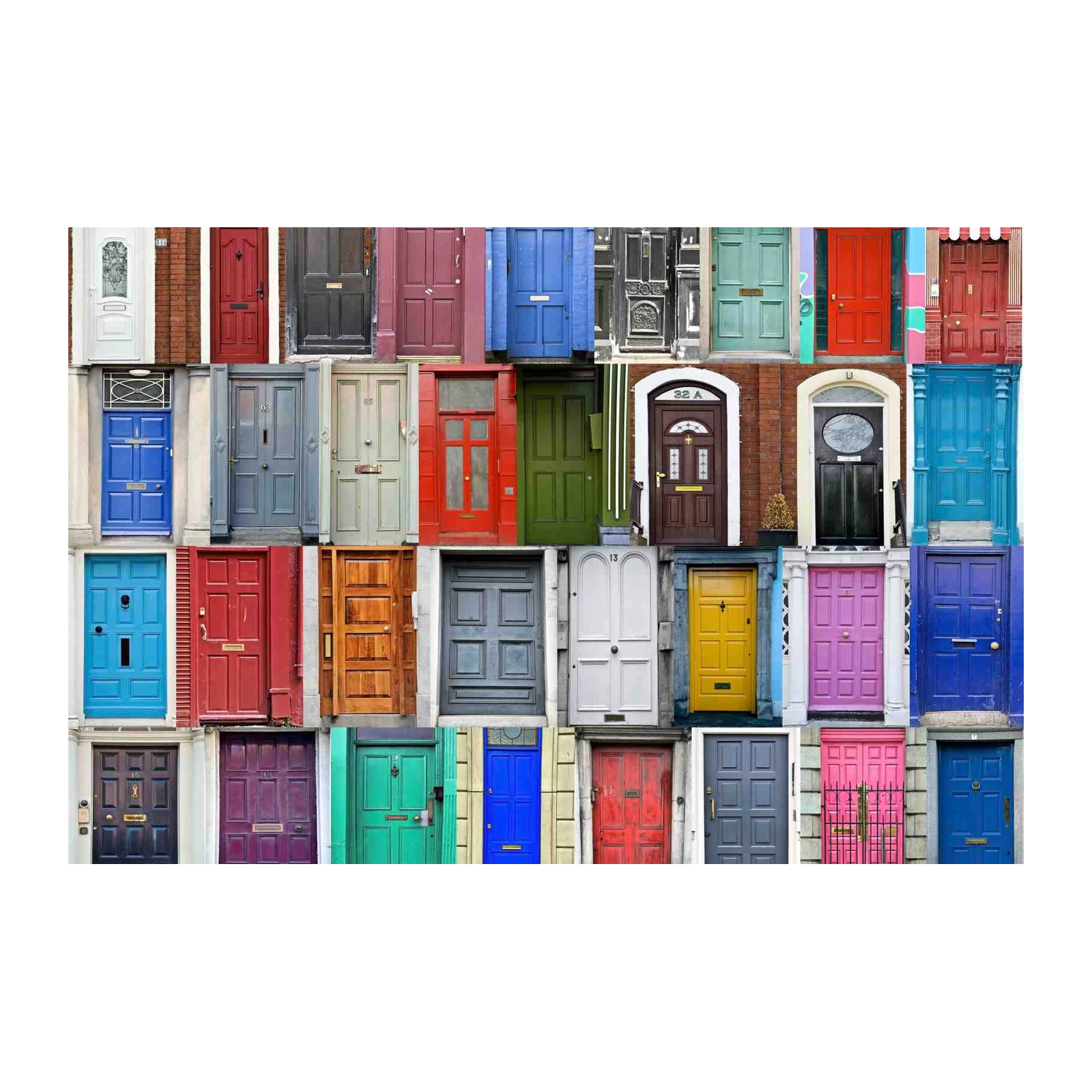 Colorful Doors Collage Wall Art