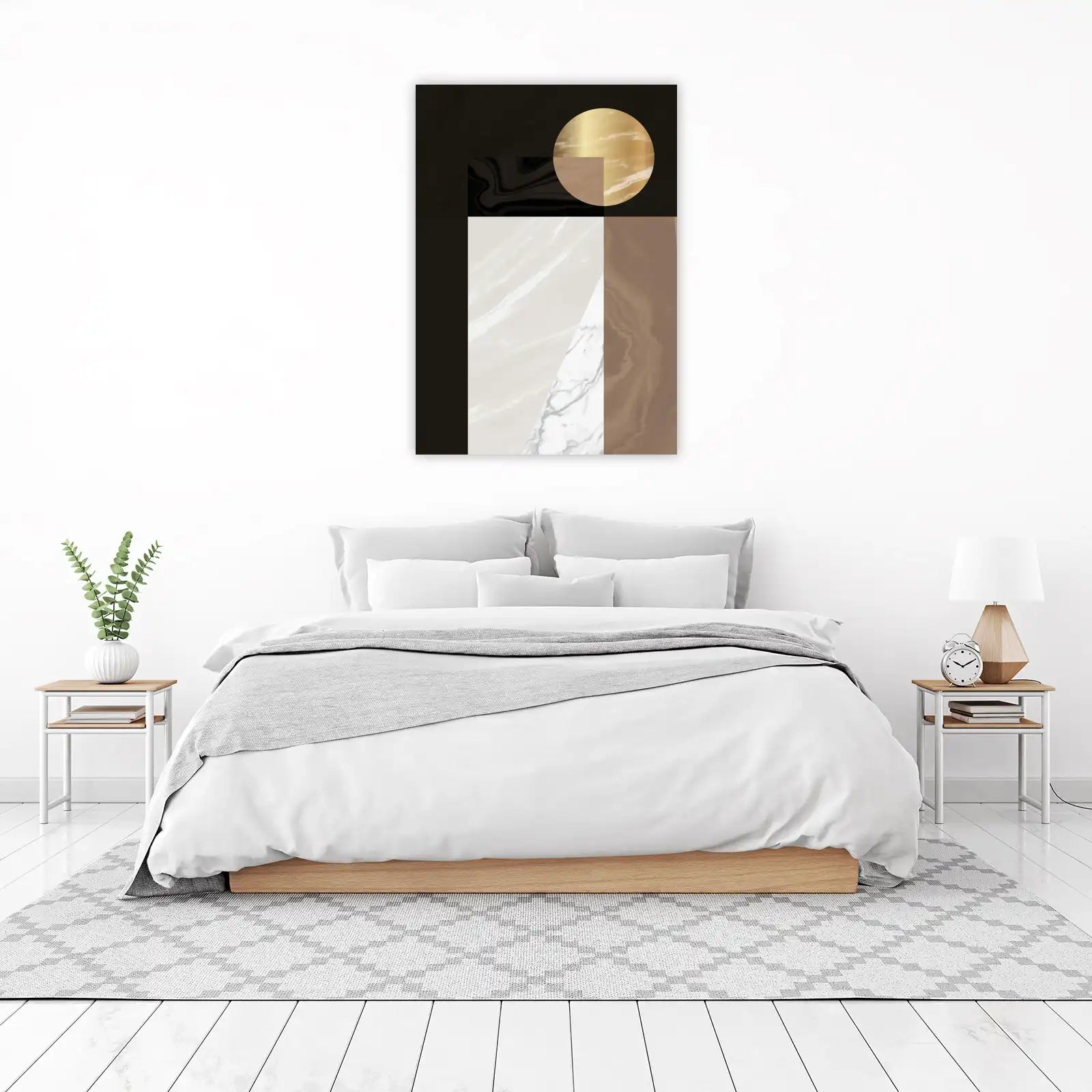 Luxury Marble & Gold Geometric Wall Art