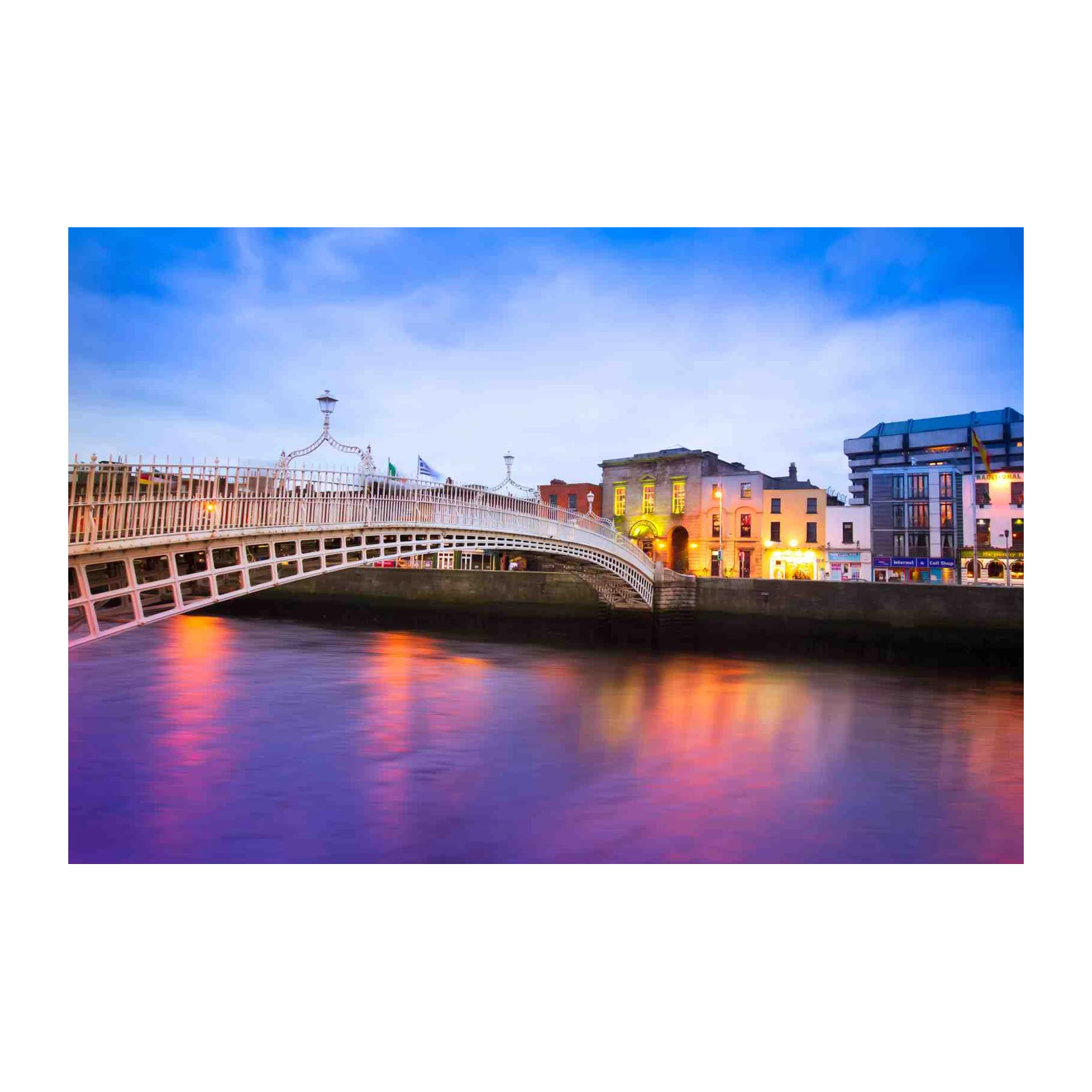Dublin Ha'penny Bridge Dusk Wall Art