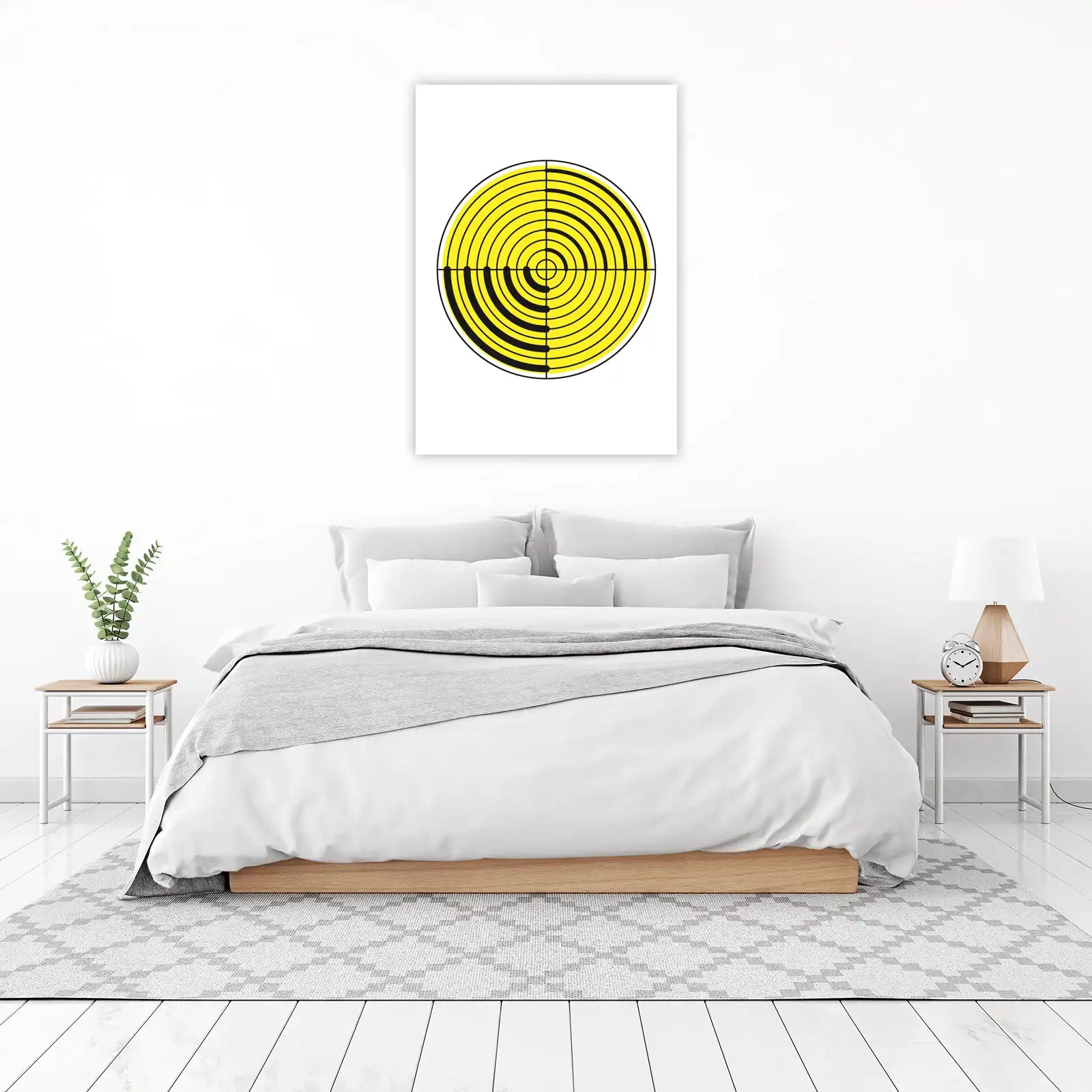 Bold Yellow Target Art Wall Art