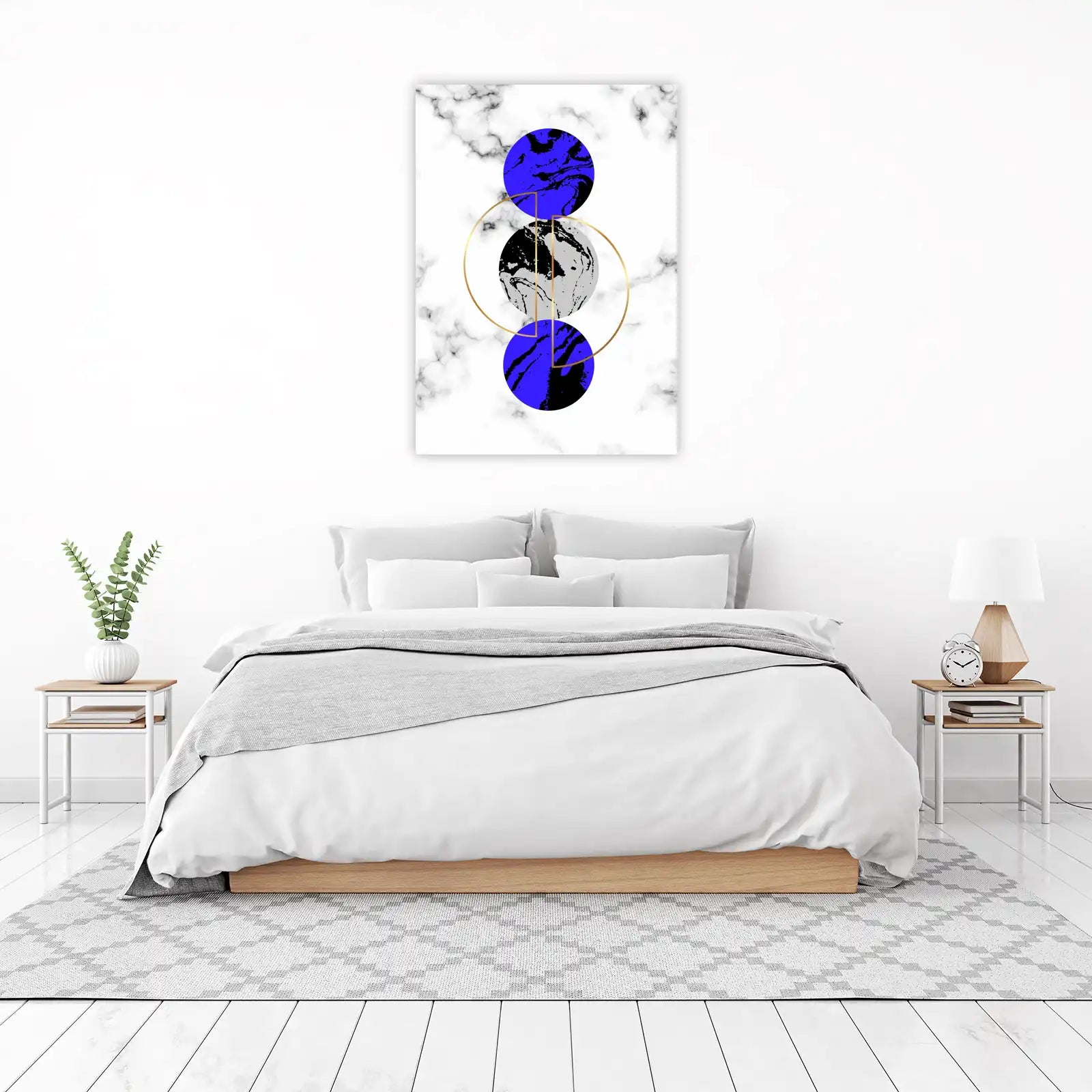 Abstract Geometric Circles Marble Wall Art