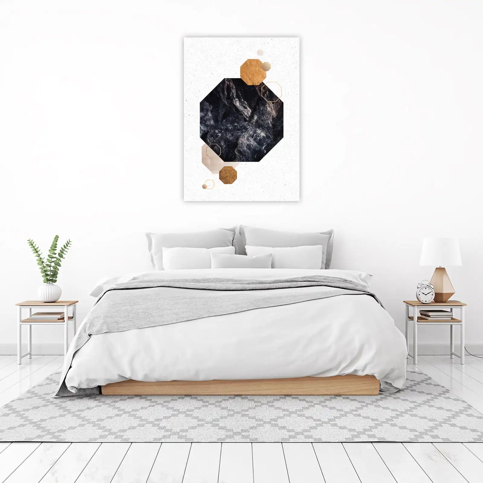 Geometric Rock Texture Wall Art