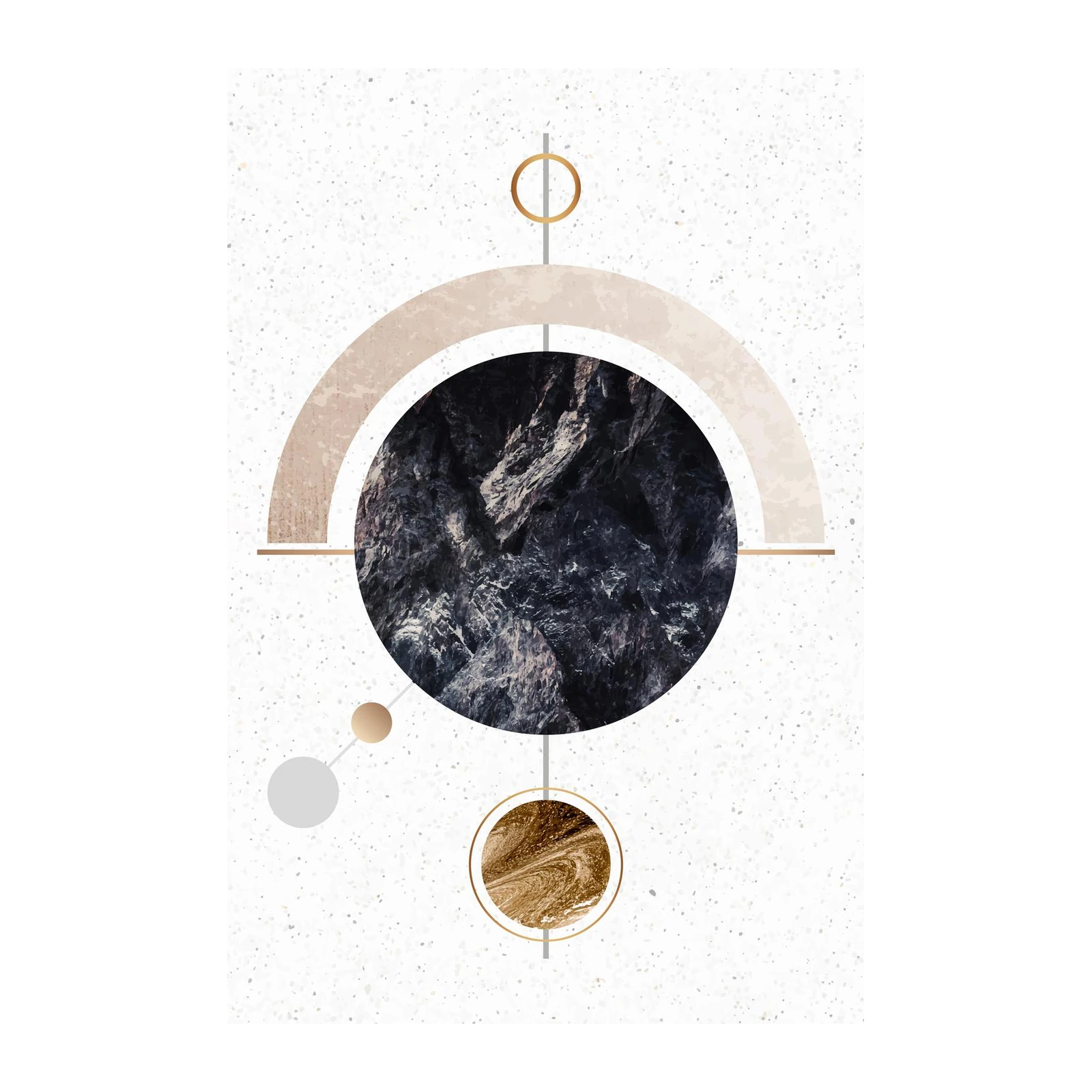 Geometric Mountain Abstract Wall Art