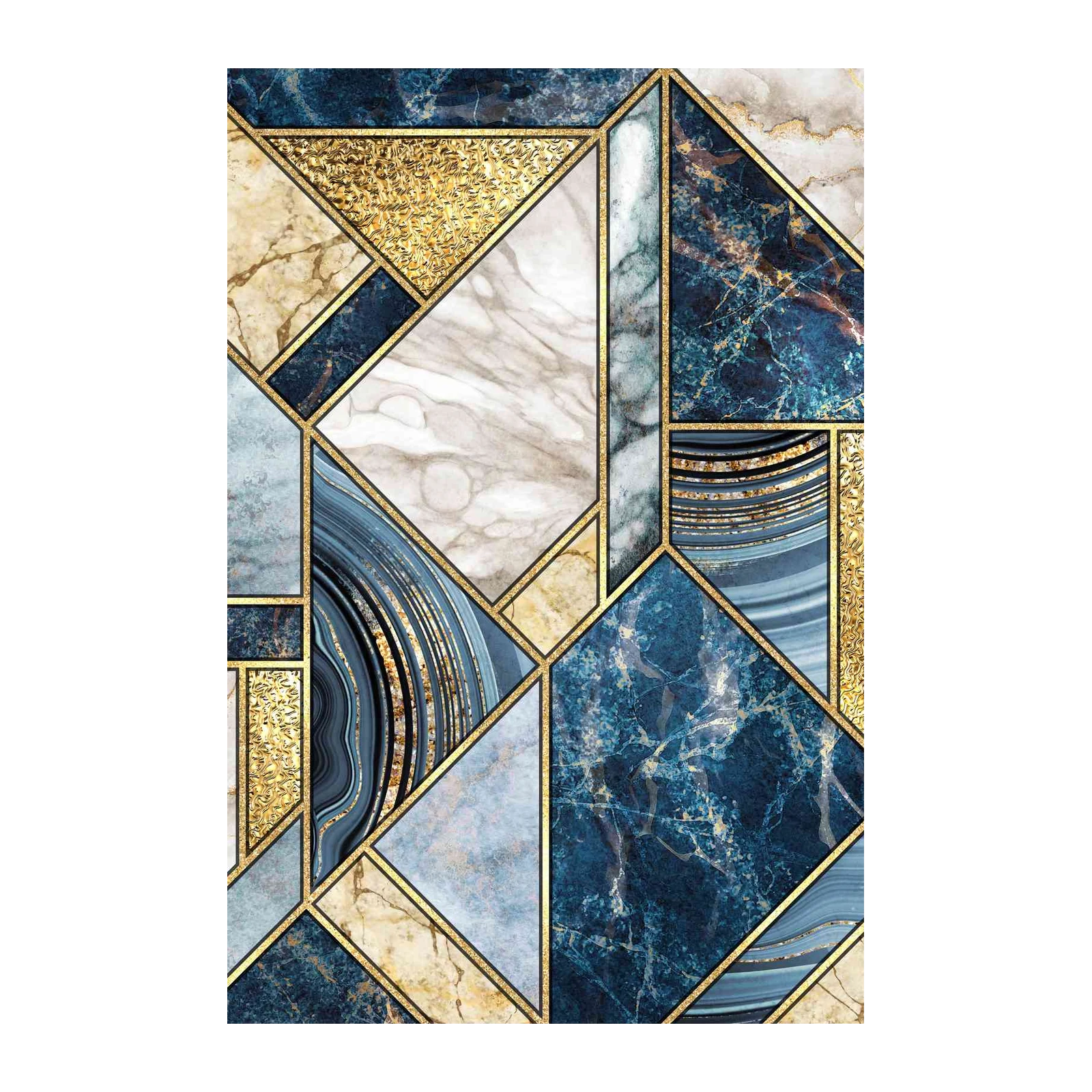 Luxury Geode & Marble Geometric Wall Art