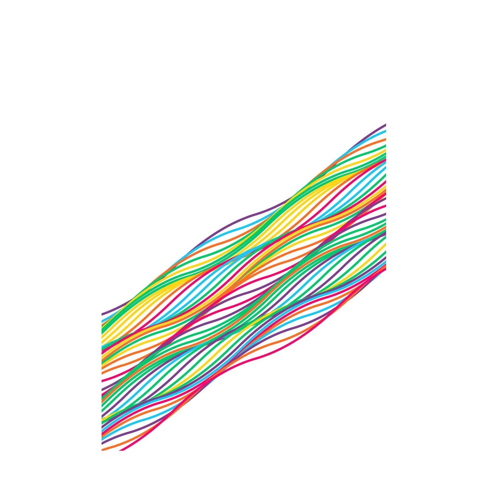 Vibrant Flow Abstract Lines Wall Art