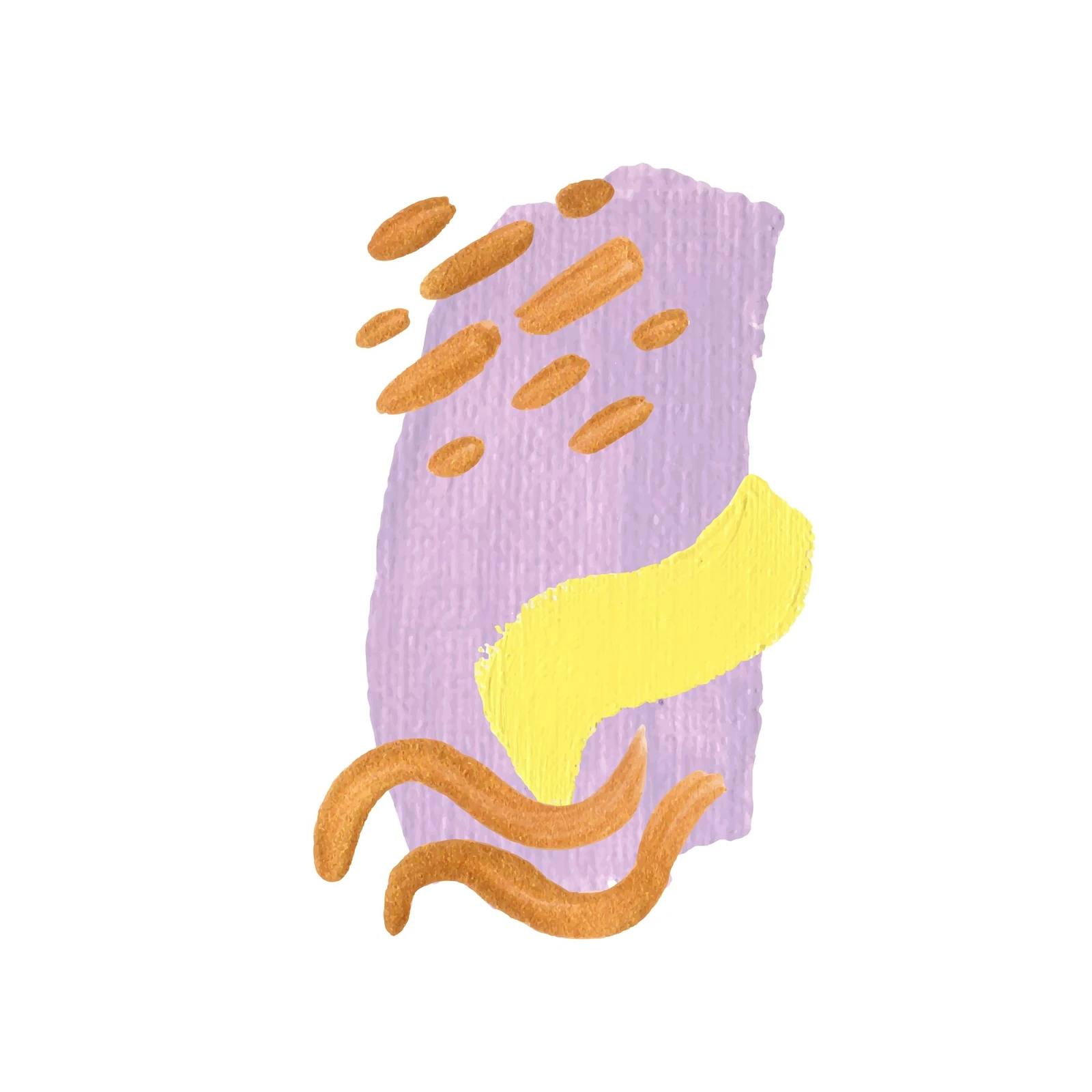 Abstract Lavender & Goldstrokes Wall Art