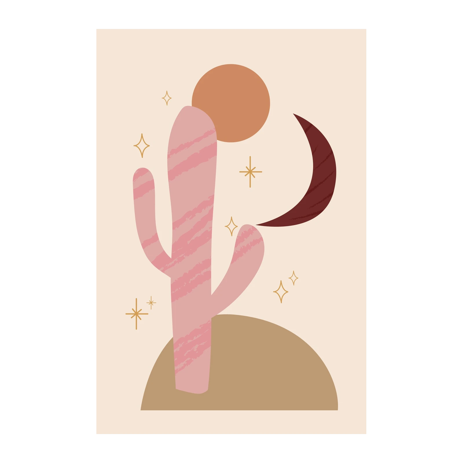 Boho Cactus Desert Dream Wall Art