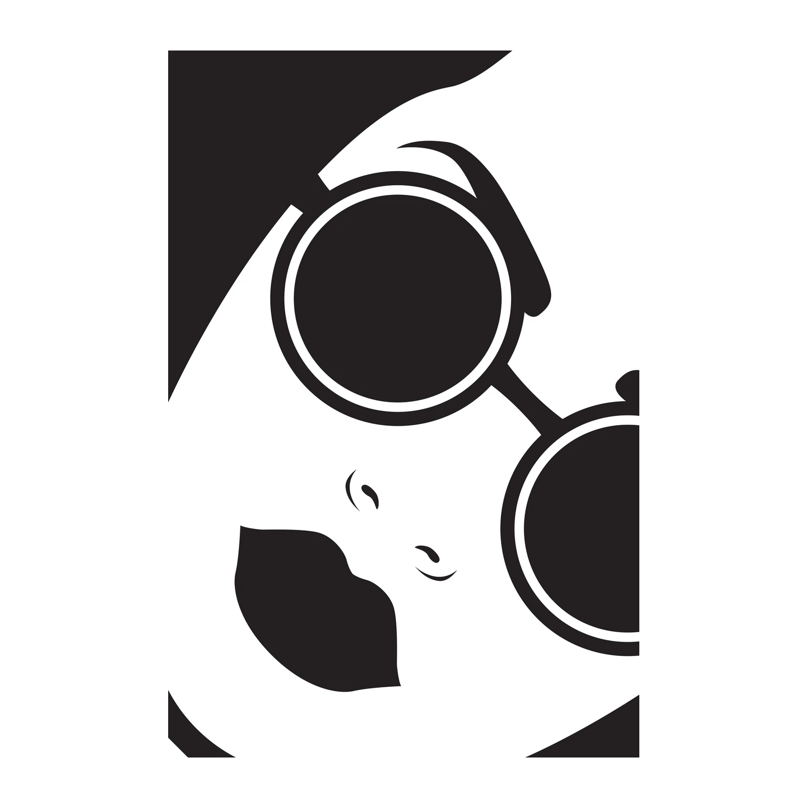 Bold Abstract Face Sunglasses Wall Art