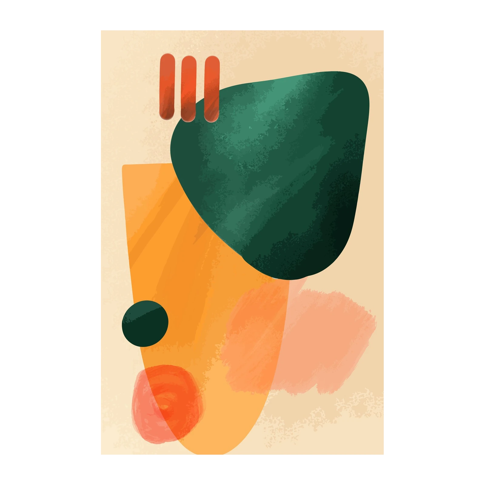 Bohemian Abstract Shapes Wall Art