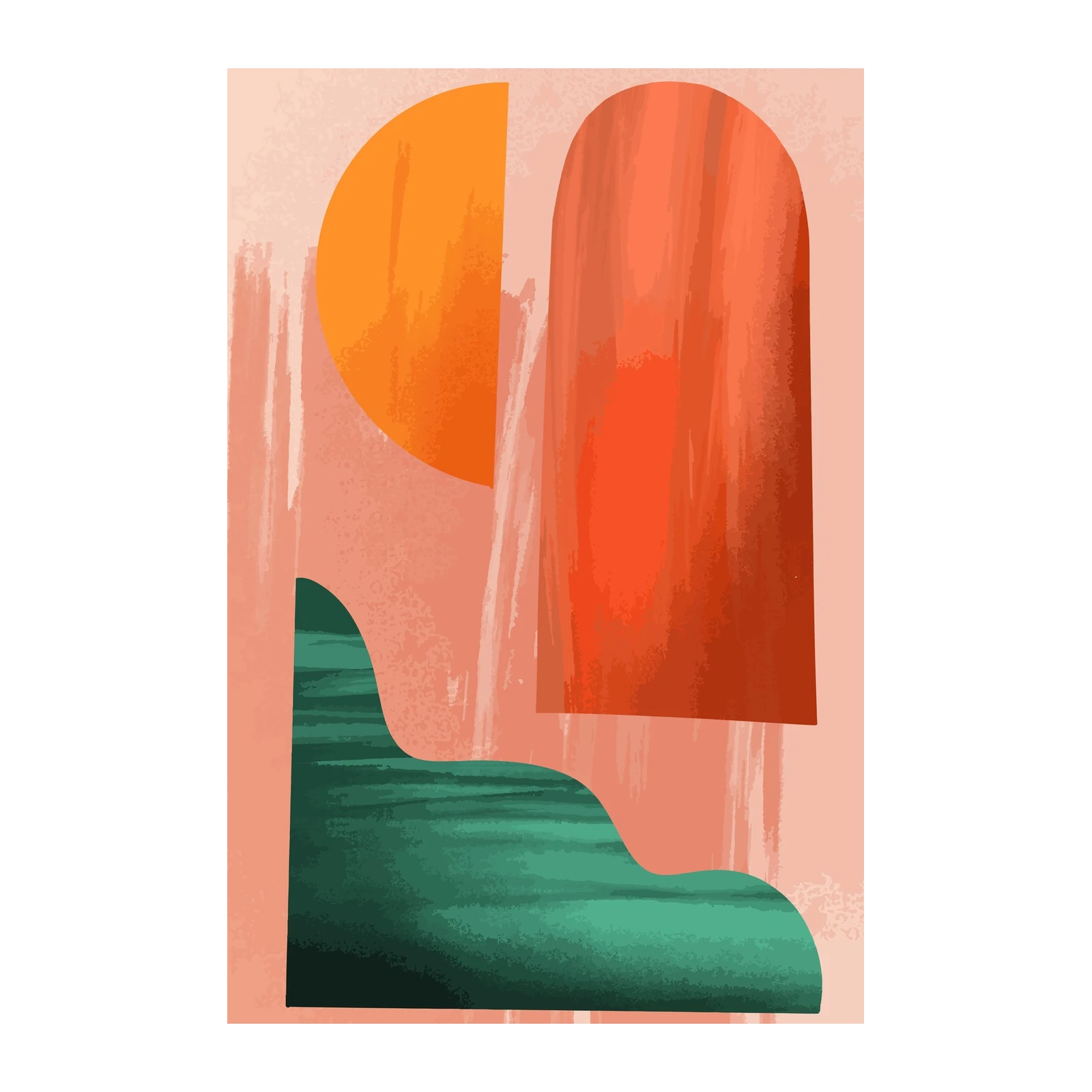 Mid-Century Abstract Landscape Wall Art