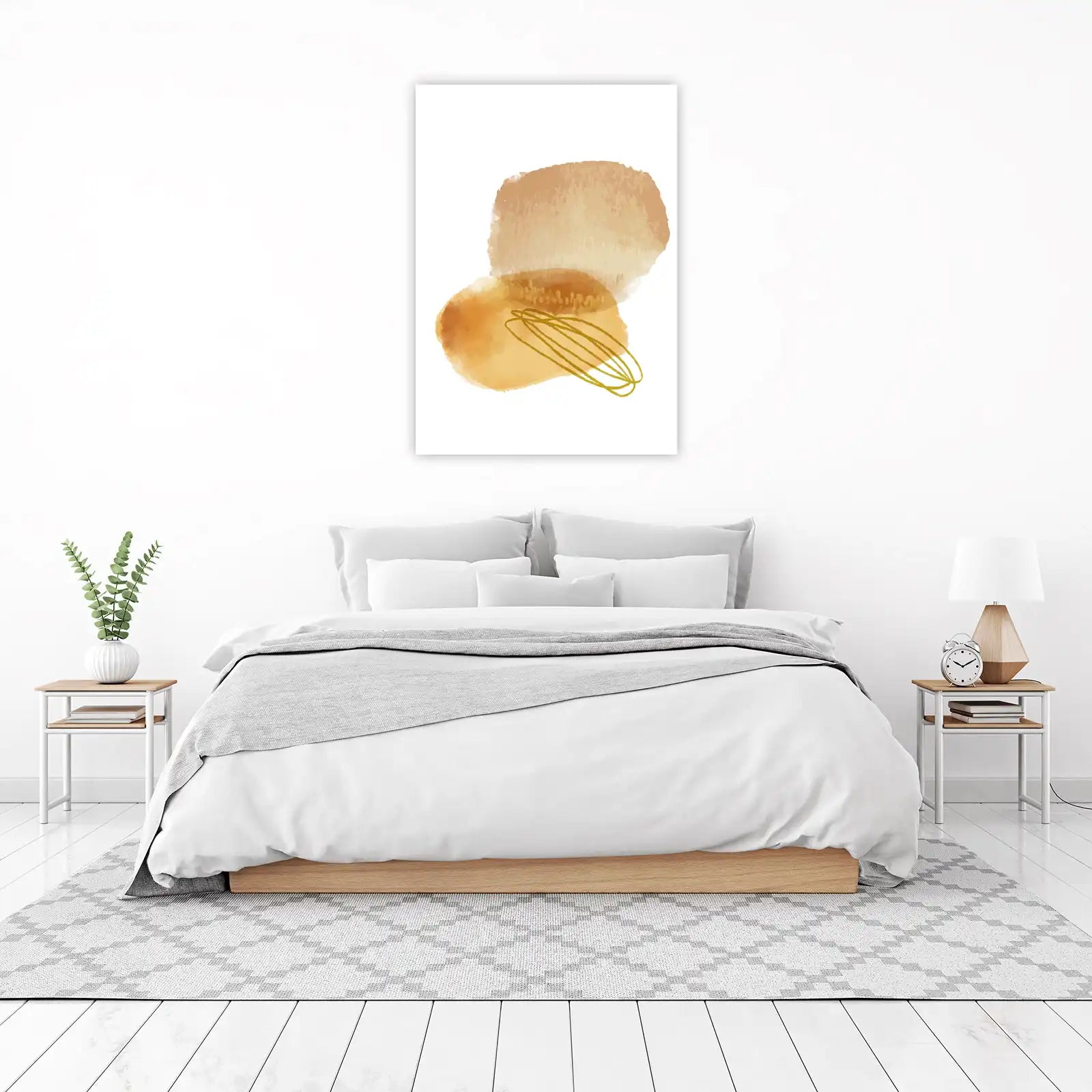 Abstract Earth Tones Watercolor Wall Art