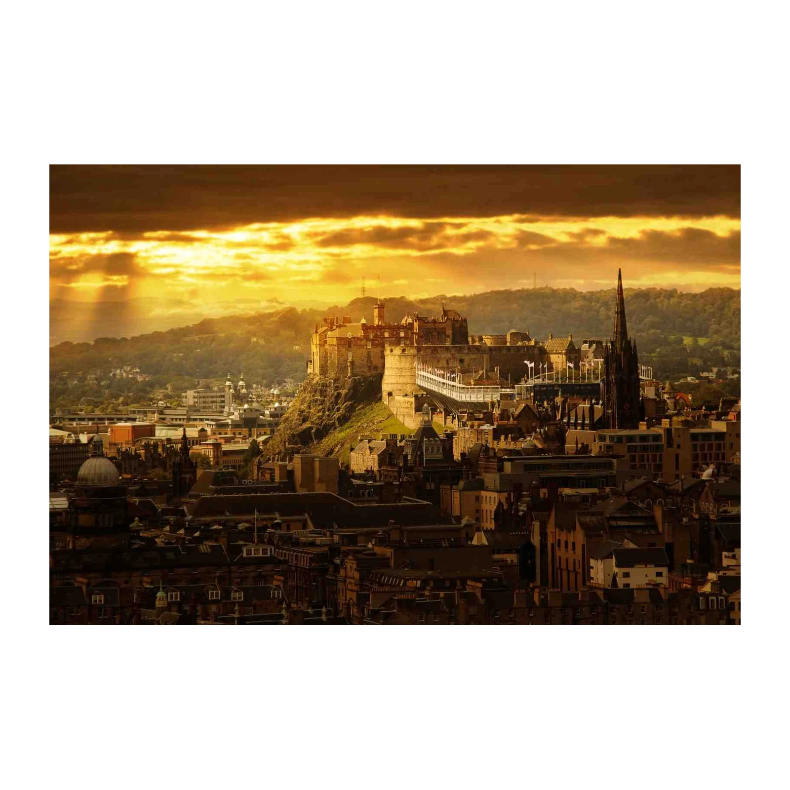 Majestic Edinburgh Castle Sunset Wall Art