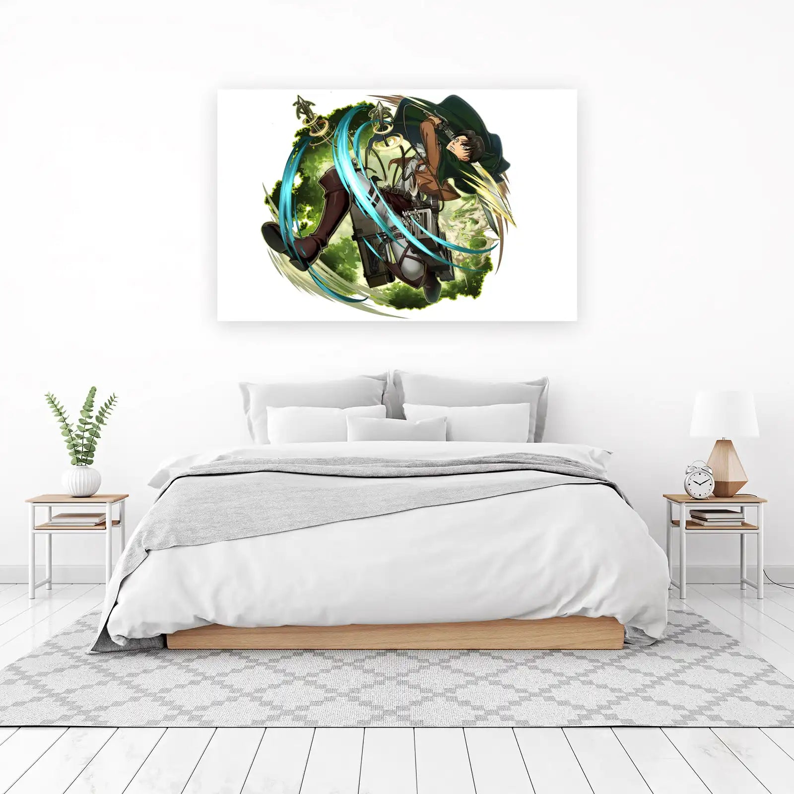 Levi Ackerman Action Attack on Titan Wall Art