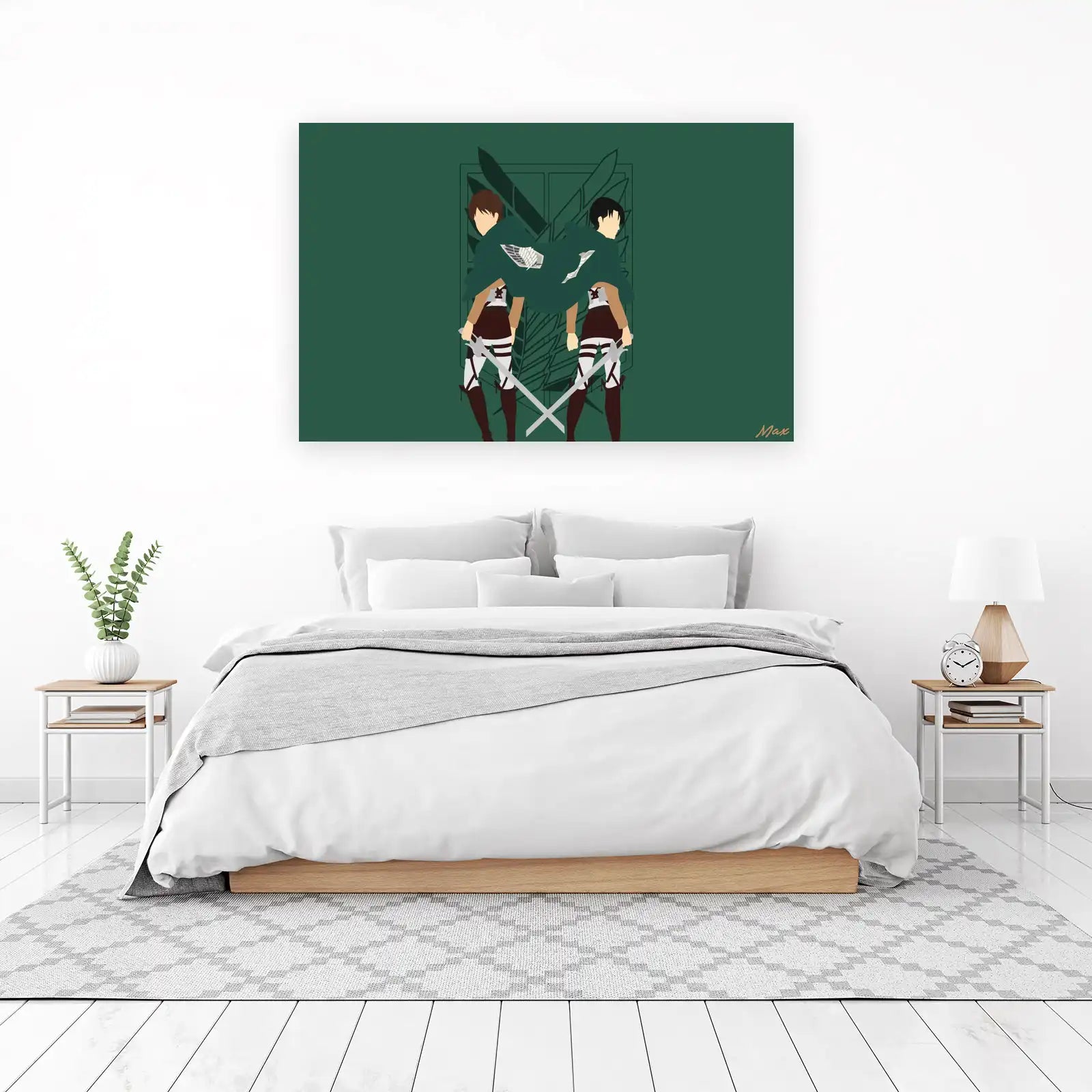 Attack on Titan Eren Levi Wings Wall Art