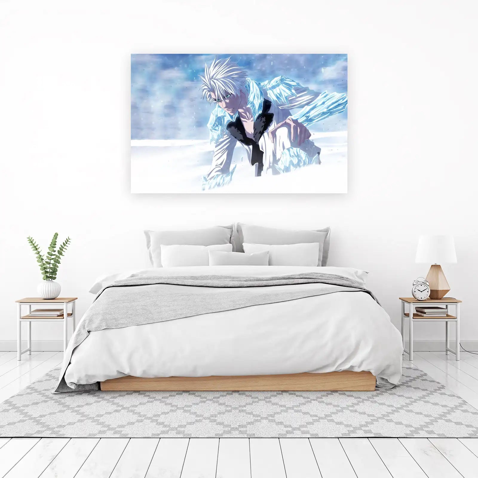 Ice Power Anime Character Wall Art
