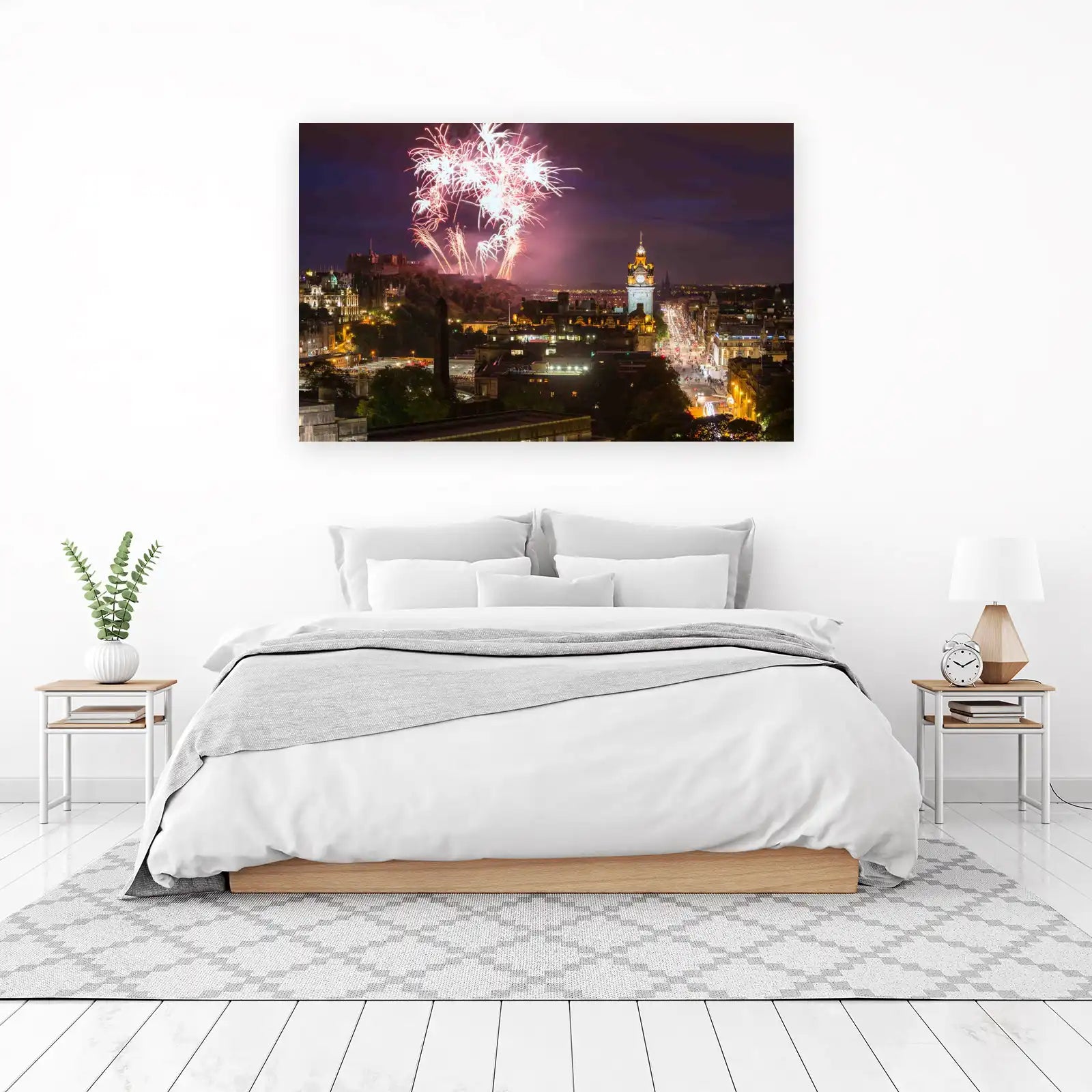 Edinburgh Fireworks Castle Wall Art