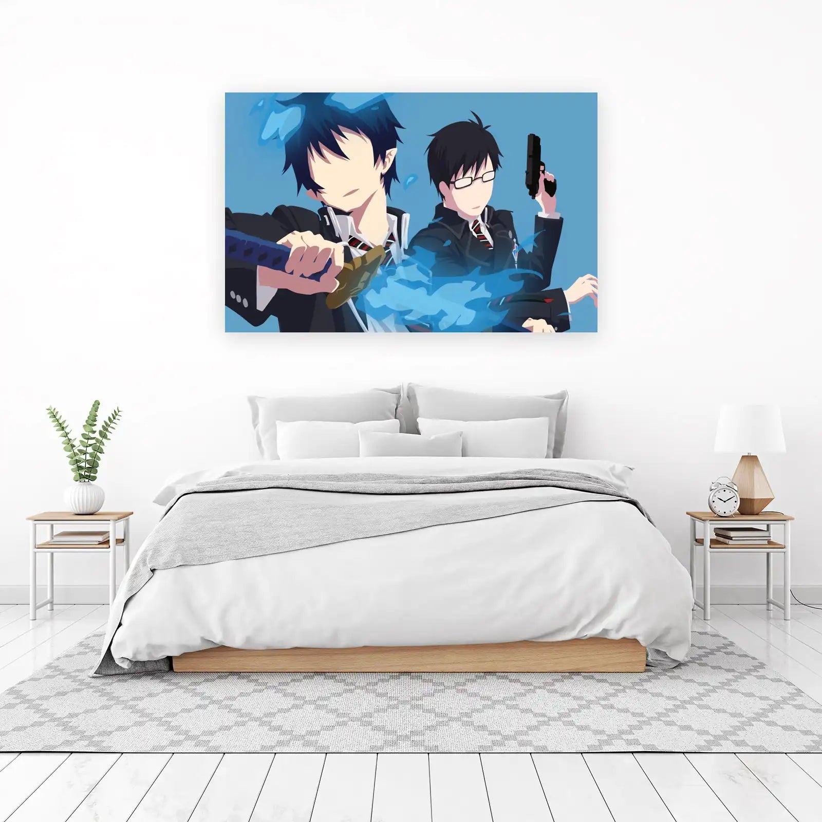 Blue Exorcist Rin & Yukio Minimalist Wall Art
