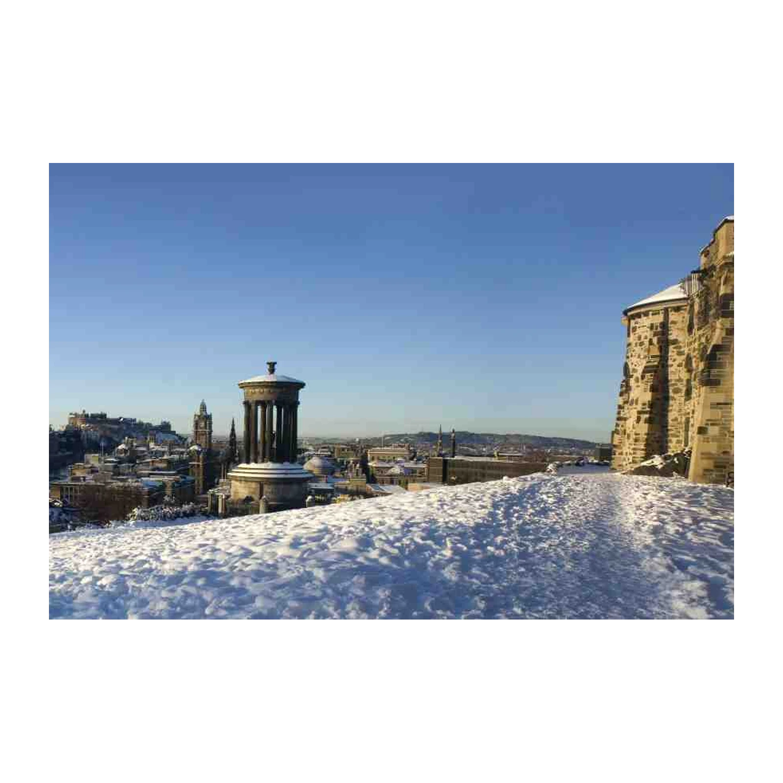 Edinburgh Winter Cityscape Snow Wall Art