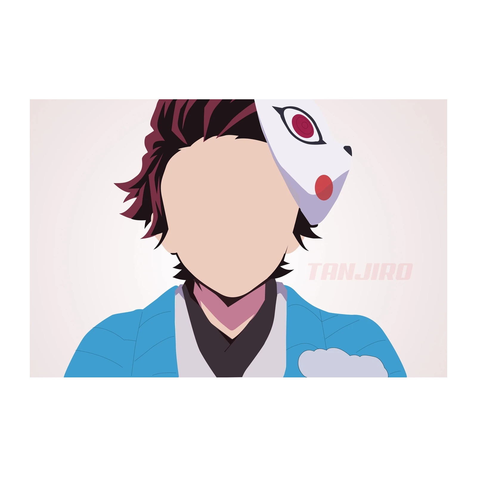 Minimalist Tanjiro Demon Slayer Wall Art