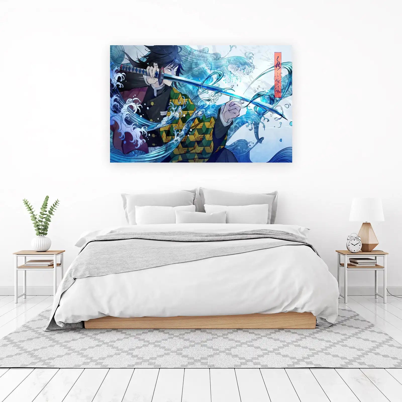 Anime Water Style Samurai Wall Art
