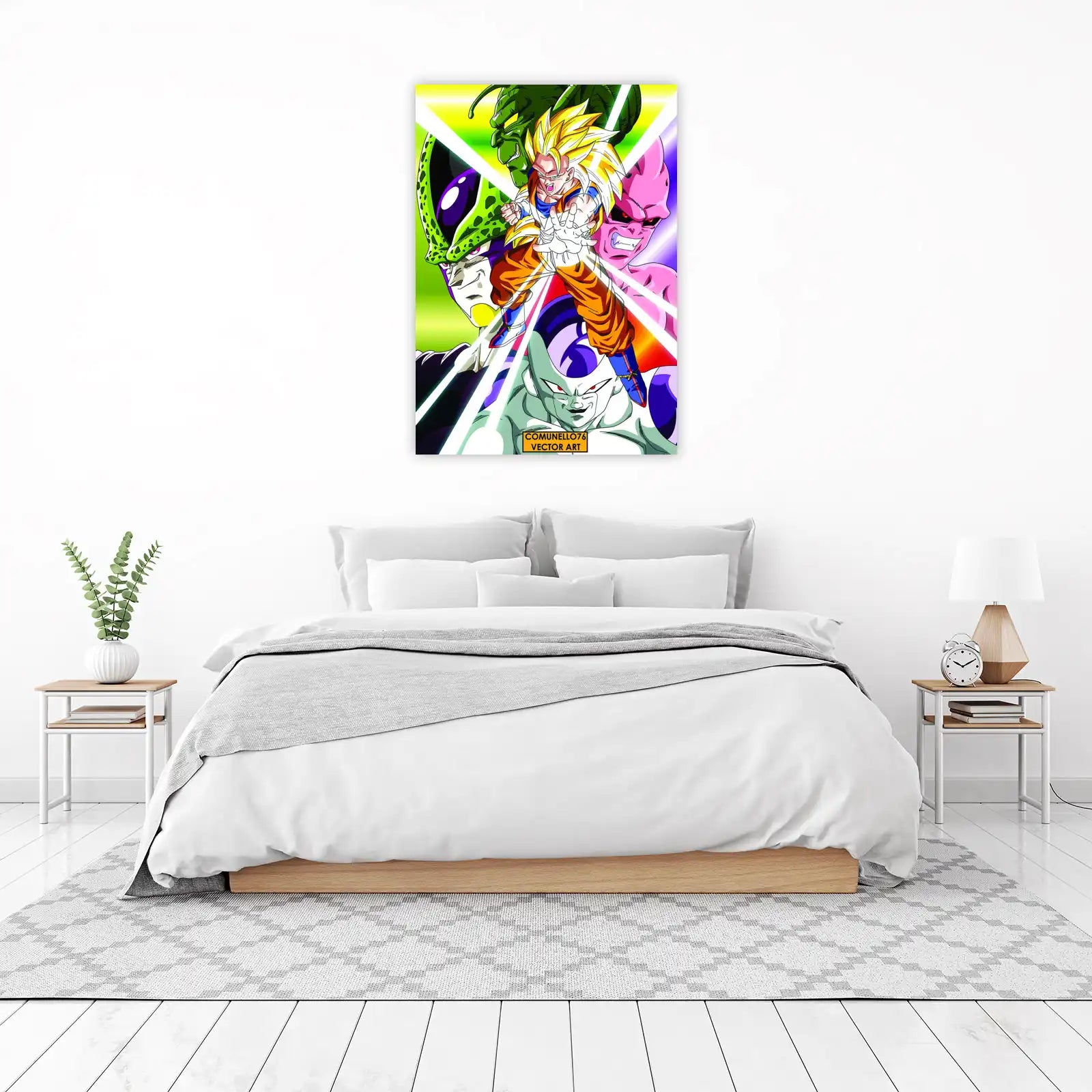 Goku Super Saiyan 3 vs Villains Wall Art