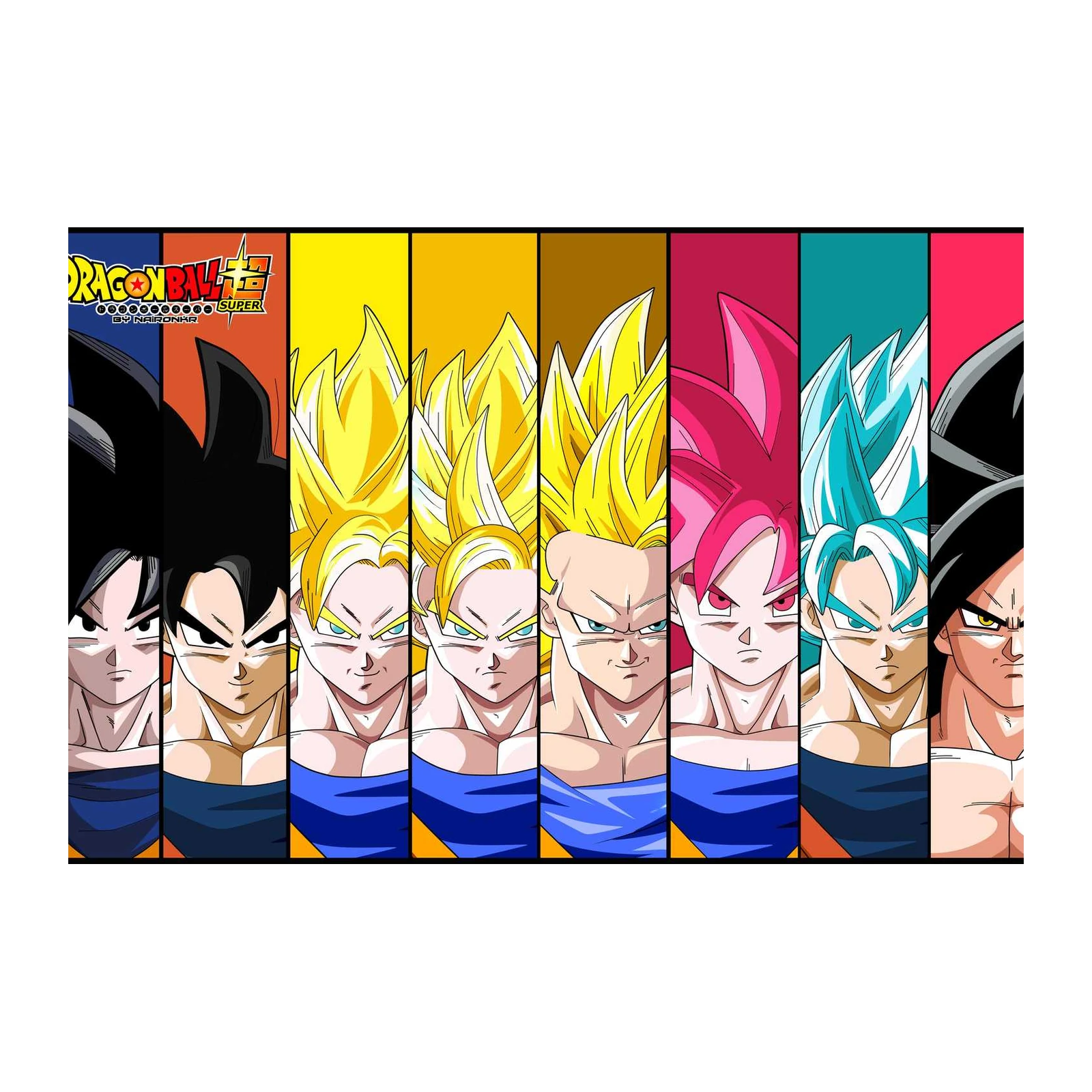 Epic Goku Transformations Wall Art