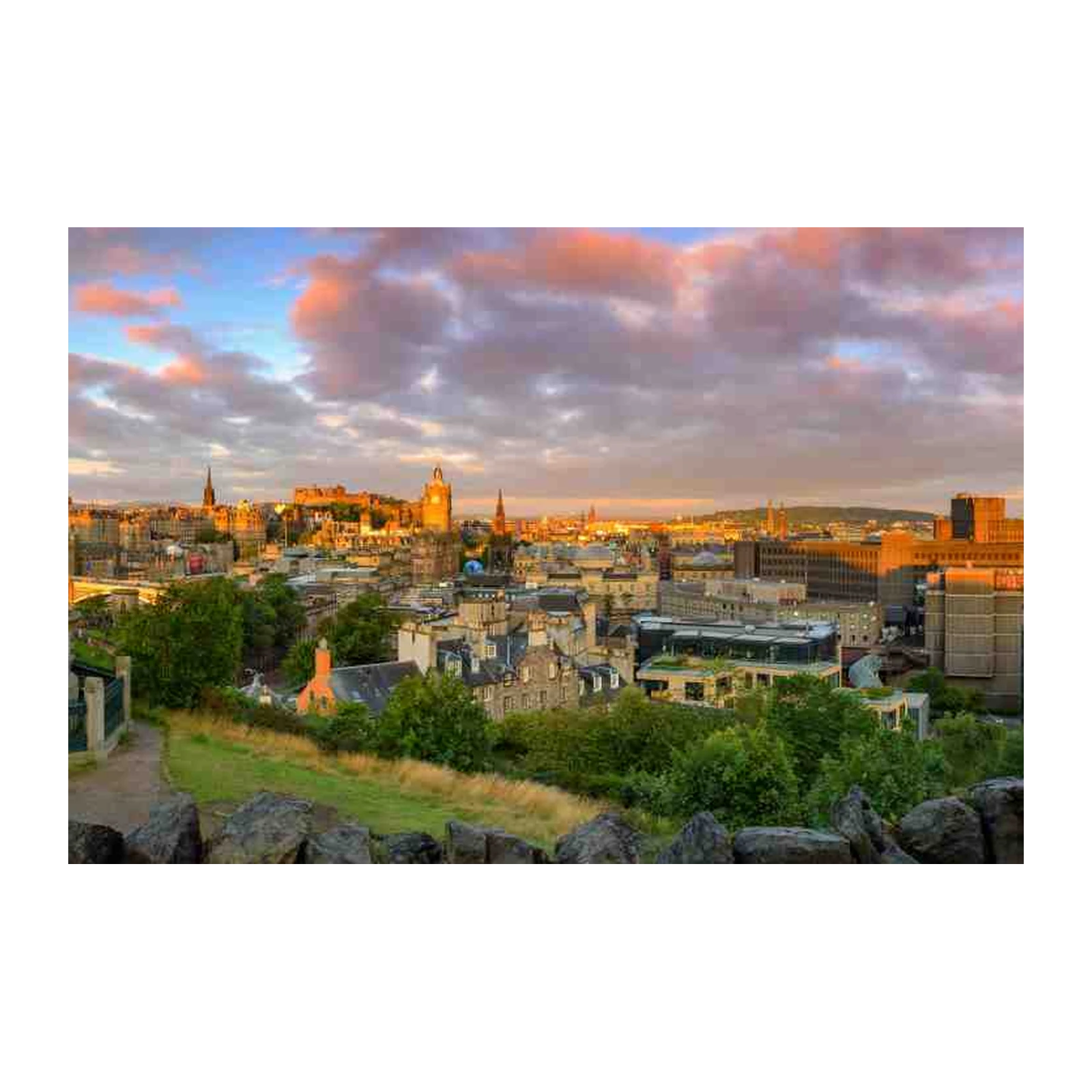 Edinburgh Skyline Sunset Wall Art