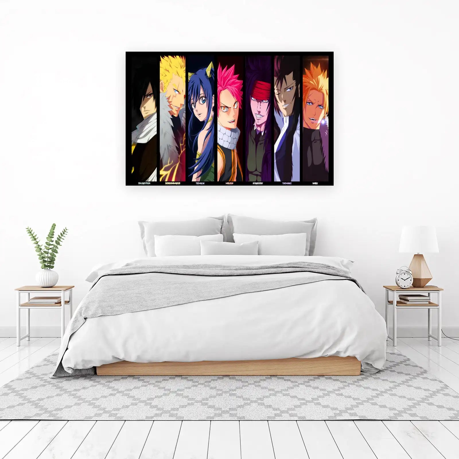 Fairy Tail Anime Character Collage Wall Art