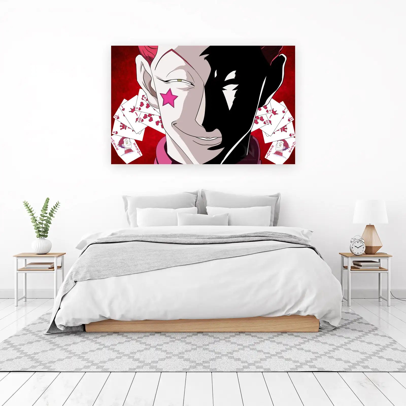Hisoka Hunter x Hunter Bold Star Joker Wall Art