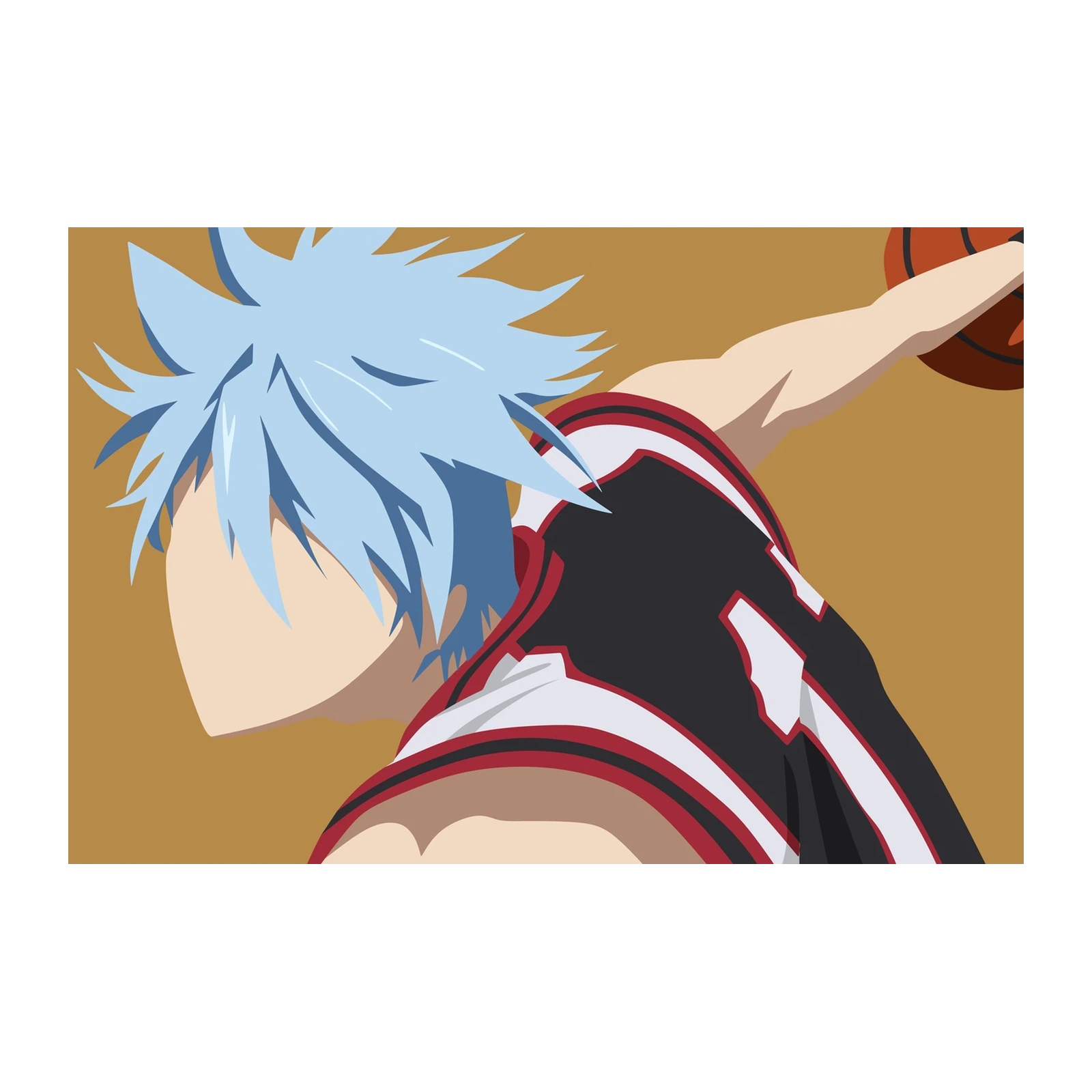 Anime Basketball Player Sky Blue Hair Wall Art