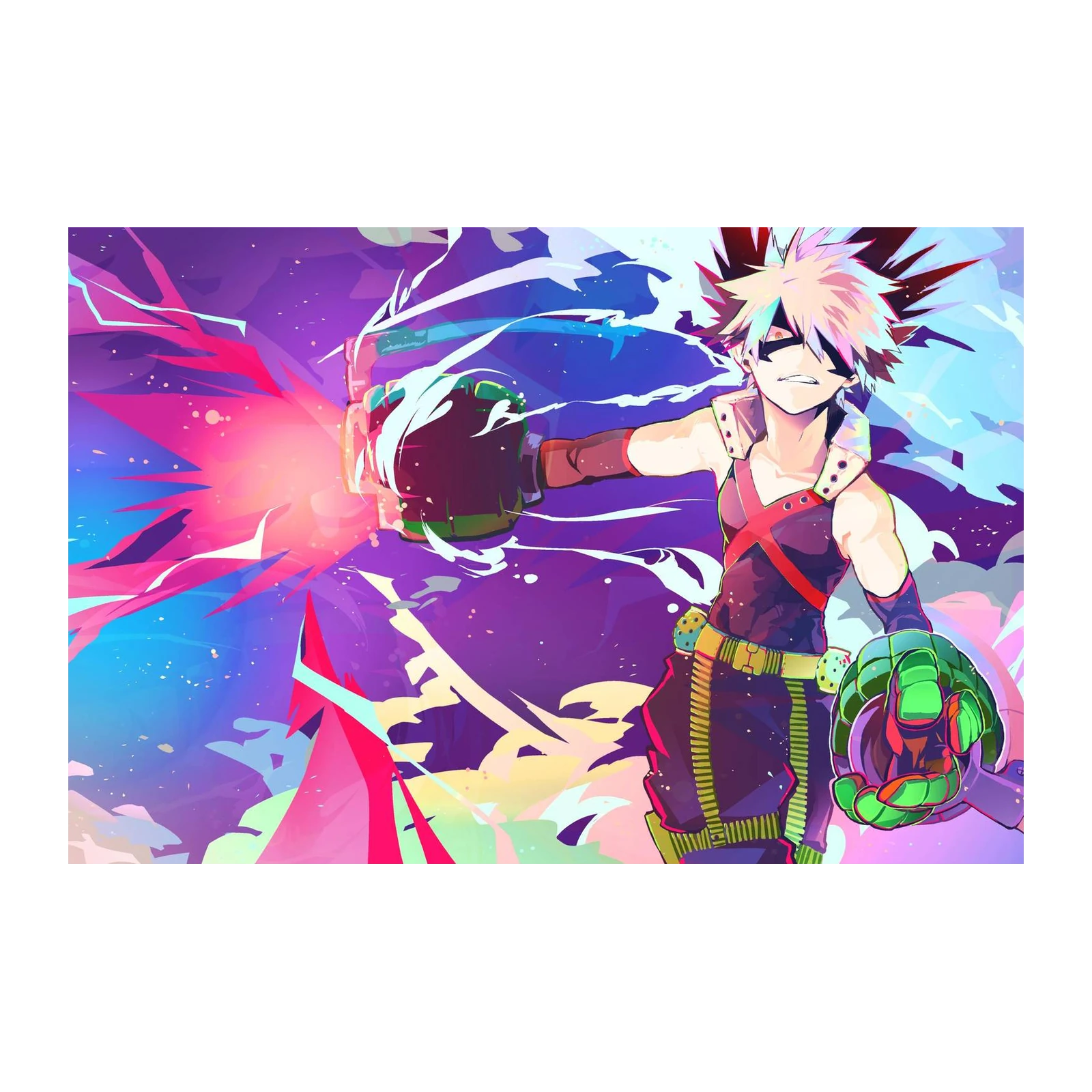 Explosive Dynamism Anime Poster Wall Art